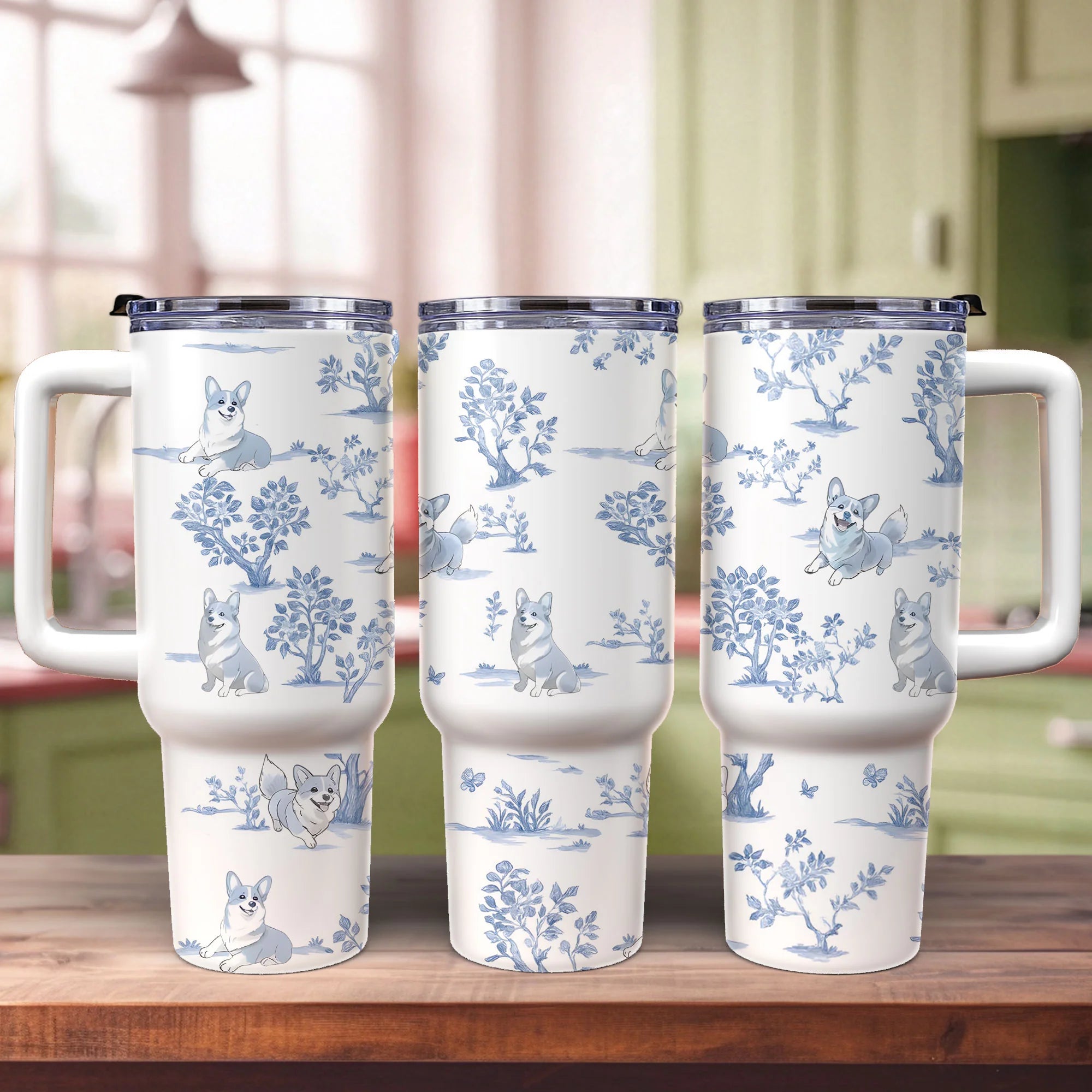 Corgi Dog 40oz Stainless Steel Tumbler: Corgi Lover Gift