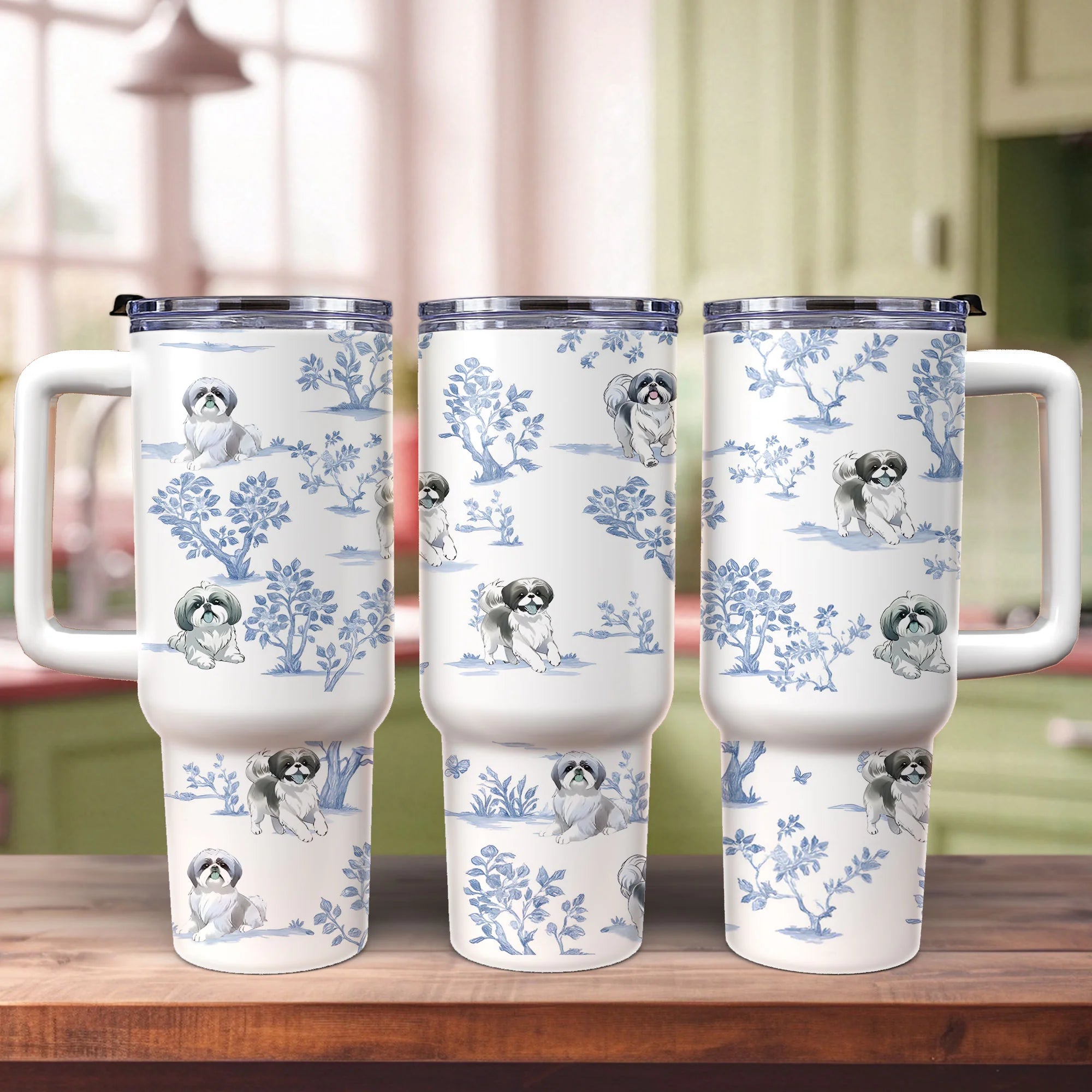 Shih Tzu Mom 40oz Tumbler: Sublimated Dog Lover Gift