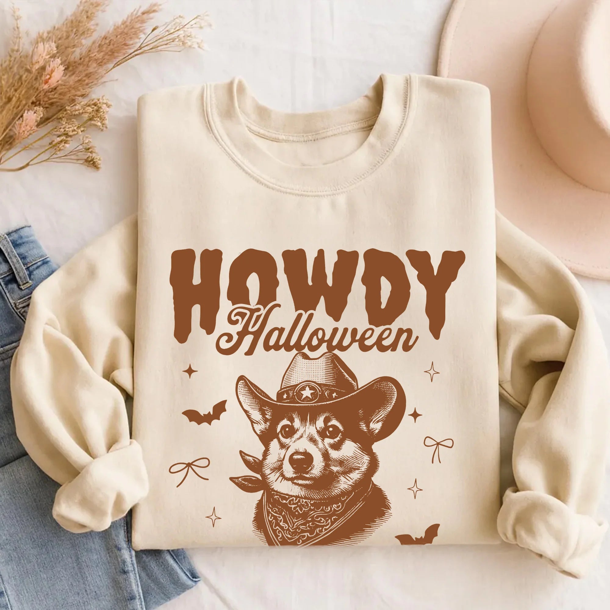 Corgi Halloween Sweatshirt Pet Mom Dog Lover Gift