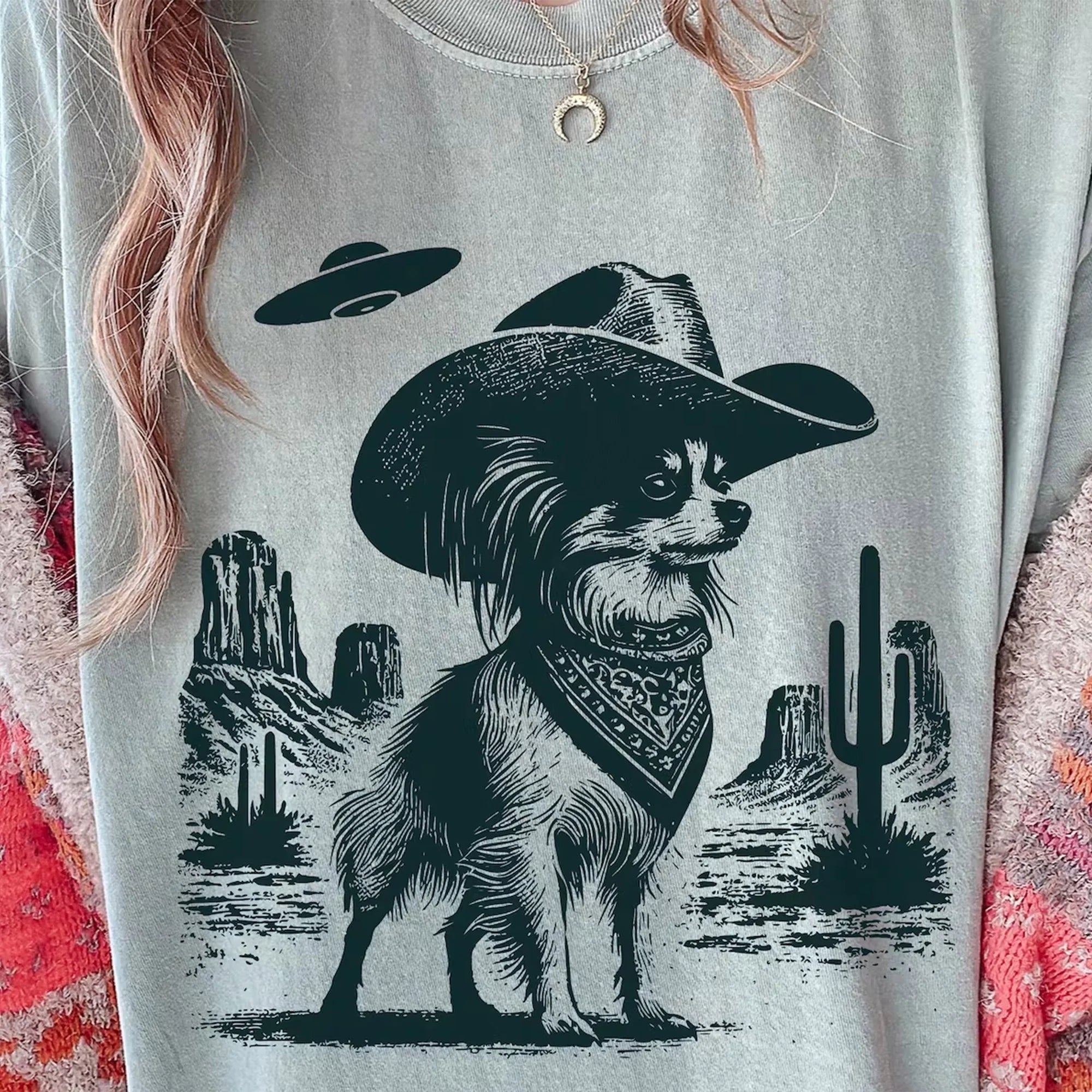 Vintage Papillon UFO T-Shirt – Western Cowboy Papillon Tee