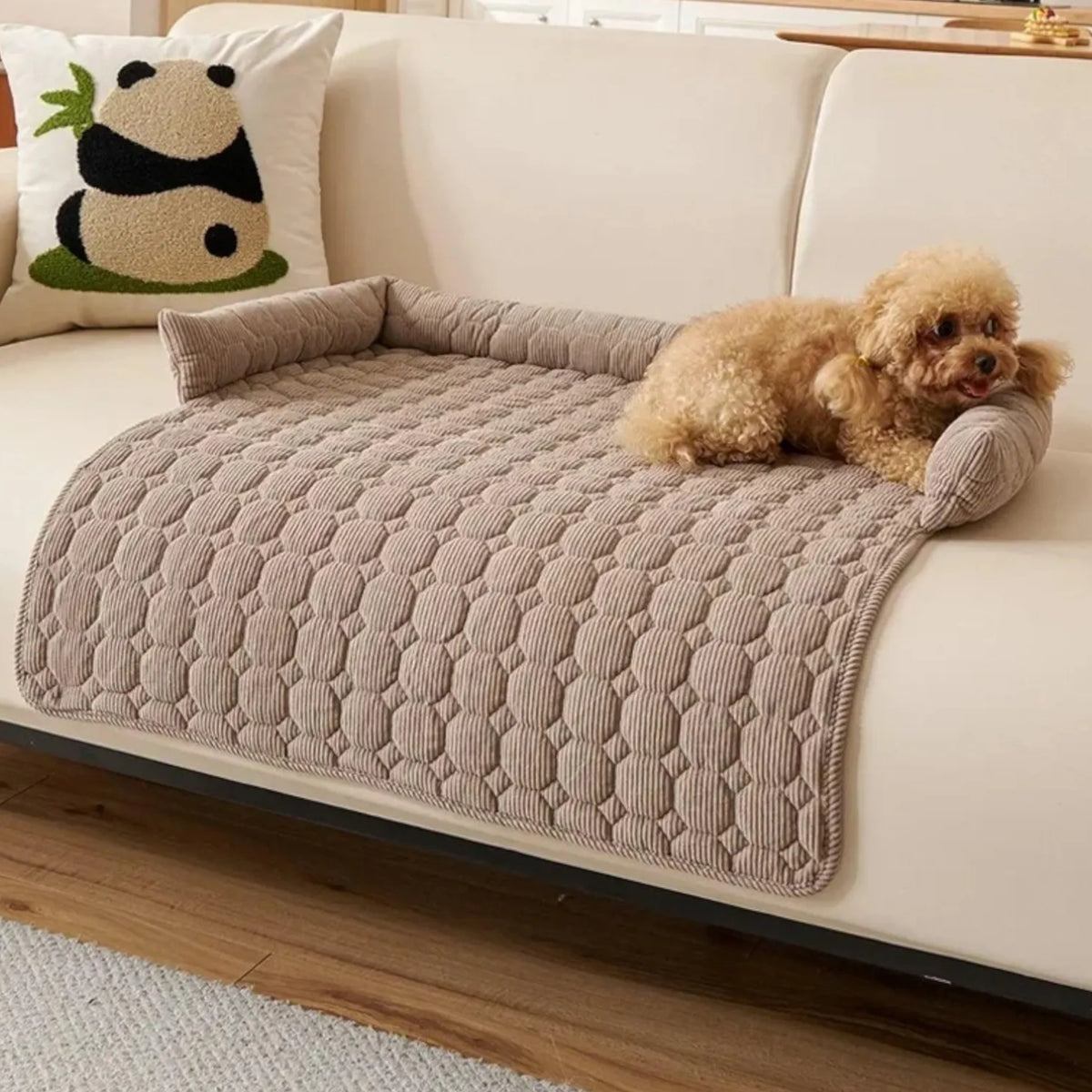 Soft Corduroy Pet Bed Sofa Cover Comfortable Dog & Cat Bed Luxury Pet Mat Couch Protector