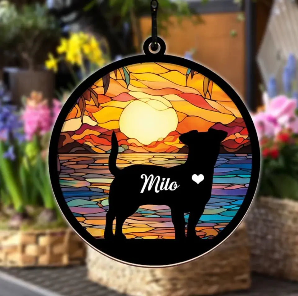 Personalized Dog Memorial Suncatcher, Dog Memorial Ornament, Custom Dog Loss Ornament,Dog Angel Suncatcher,Dog Memorial Gift, Dog Lover Gift 1720680178