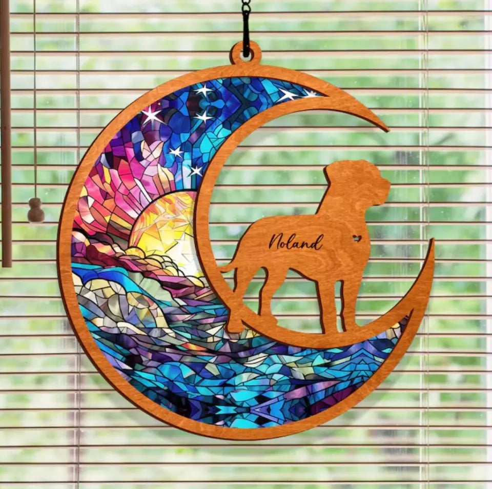 Personalized Dog Memorial Suncatcher Ornament| Loss Of Dog Sympathy Gift| Pet Memorial Gift| Custom Dog Suncatcher With Name 1738397327