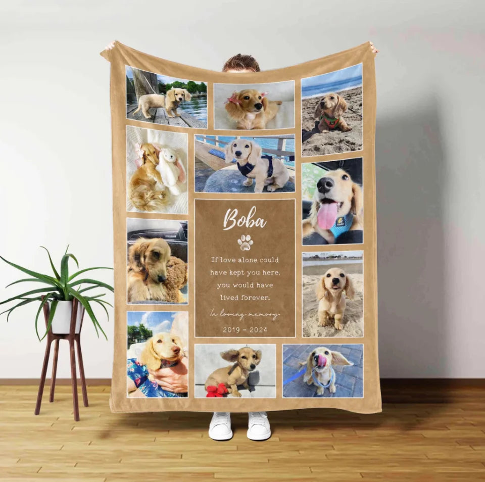 Personalized Dog Memorial Gift, Custom Dog Blanket, Pet Sympathy Gift, Loss Of Dog Memorial Blanket, Pet Keepsake Gift, Dog Loss Memory Gift BL47