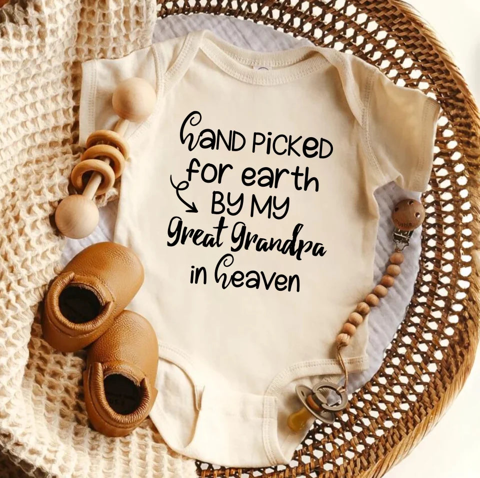 Hand Picked By My Great Grandpa Baby Onesie (Multiple Colors) OSQ1010