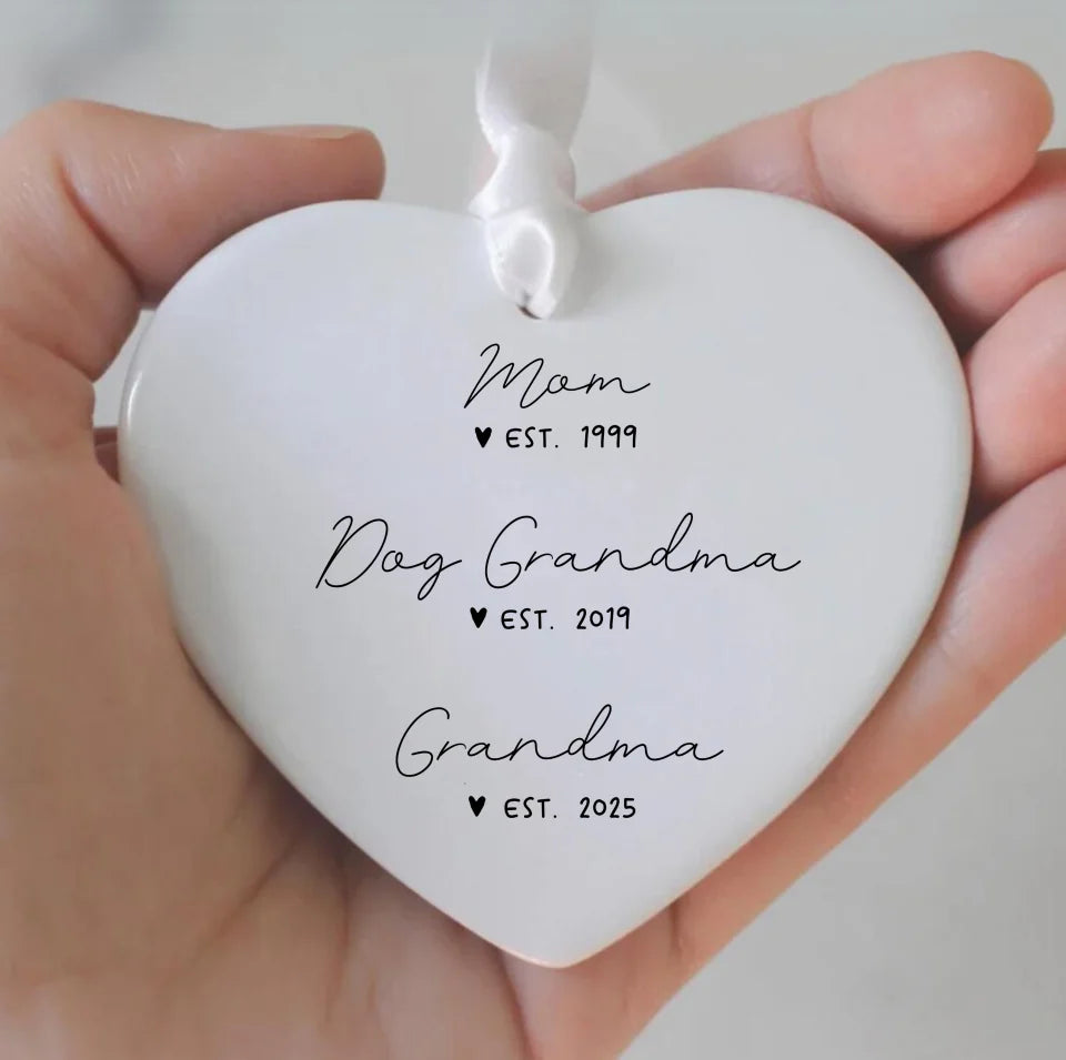 Promoted From Dog Grandparents To Human Grandparents, Pregnancy Announcement, New Grandpa and Grandma Gift, Baby Announcement Ornament OGRA1