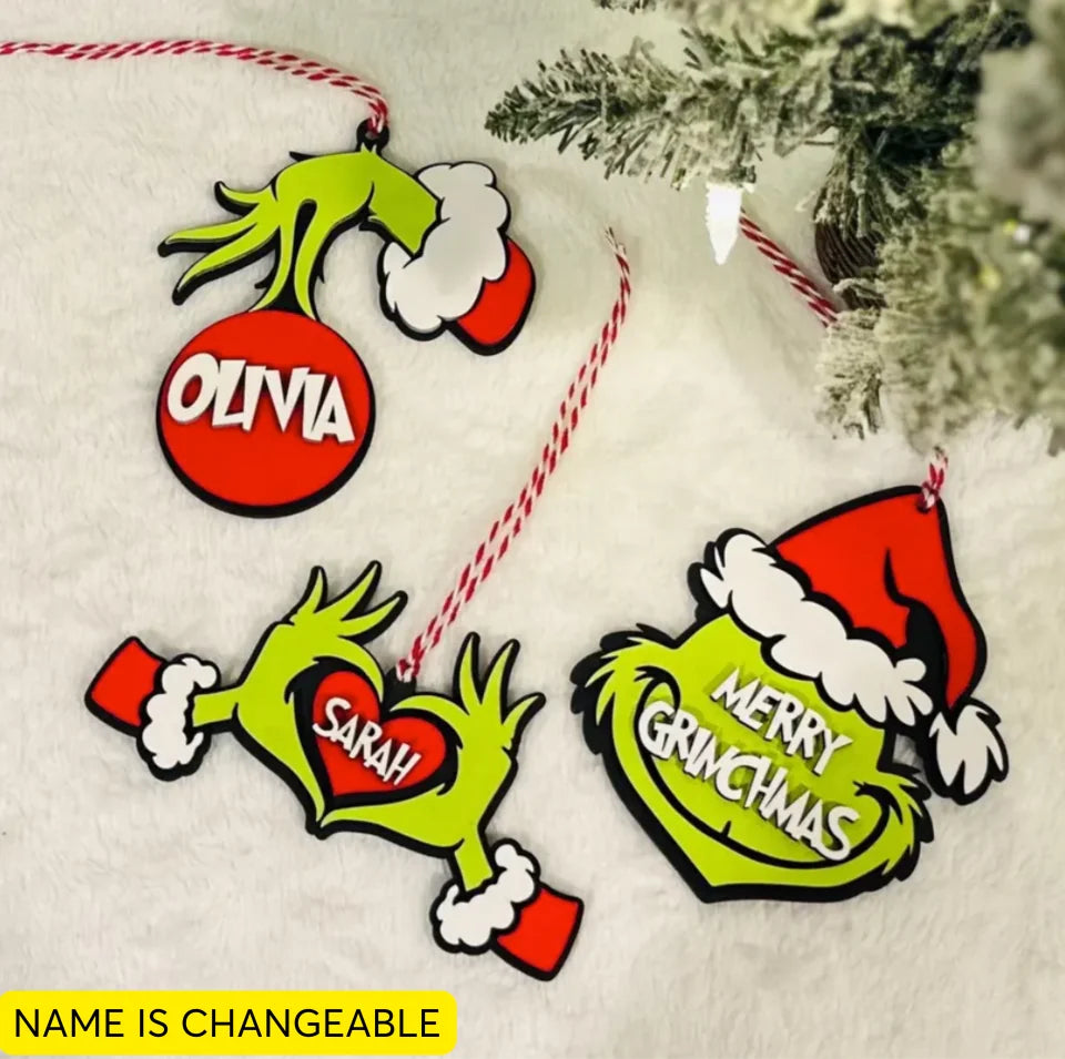 Personalized Grinch Ornaments • Grinch Name Tags • Stocking Tags • Grinch Christmas • Personalized Ornament • Grinch Ornaments • OGR86