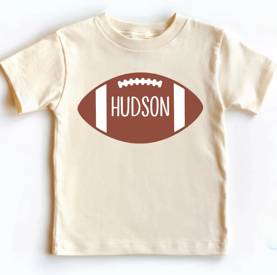 Personalized Football Toddler Shirt - Custom Fall Football Kids Name Tee - Boy Toddler Youth Boho Kids Clothing OS14N