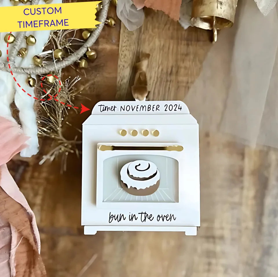 Personalized Bun in the oven ornament | expecting ornament | announcement ornament | pregnancy announcement | first Christmas | buns in the oven Acrylic Ornament 2 Layer ON013