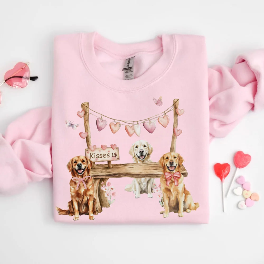 Golden Retriever Valentine sweatshirt, Golden Retriever Sweatshirt