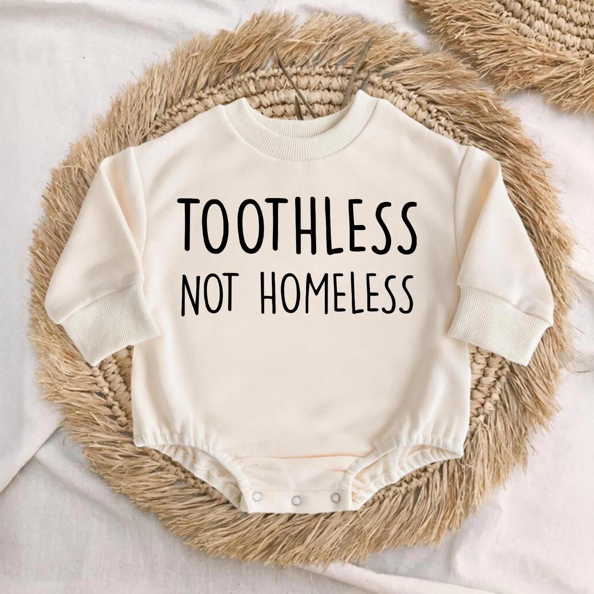 Funny Baby Onesie®, Baby Shower Gift, Baby Announcement, Toothless Not Homeless Bodysuit, Funny Baby Clothes, Funny Baby, Baby Gift