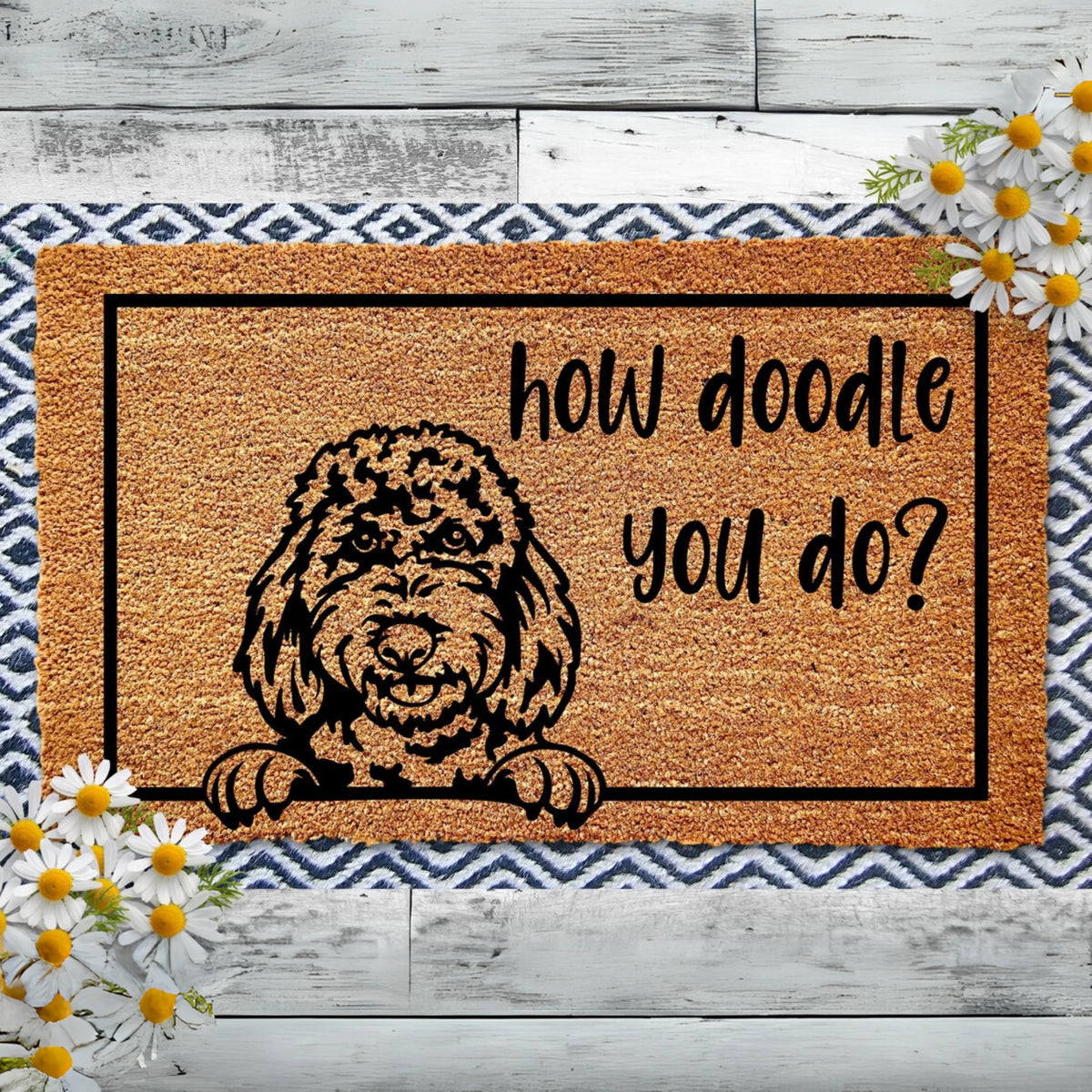 How Doodle You Do Doormat, Goldendoodle, Labradoodle, Dog Gift, Dog Decor, Dog Rug Welcome Mat, Dog Saying, Dog Lover Gift, Doodle Gifts