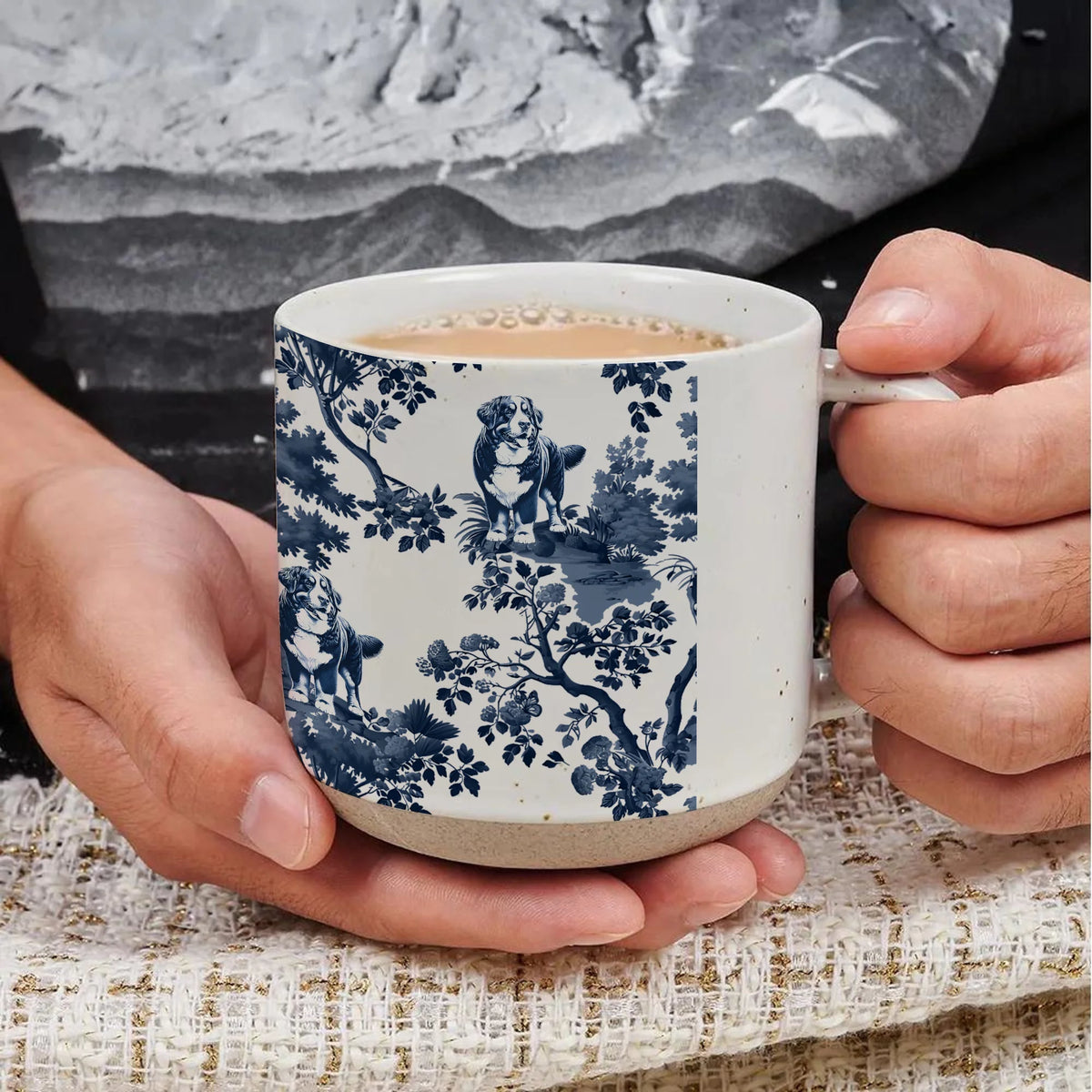 Berner pottery mug Bernese Mountain Dog Throw Gift for Berner Mom Bernese Dog Lover pottery mug