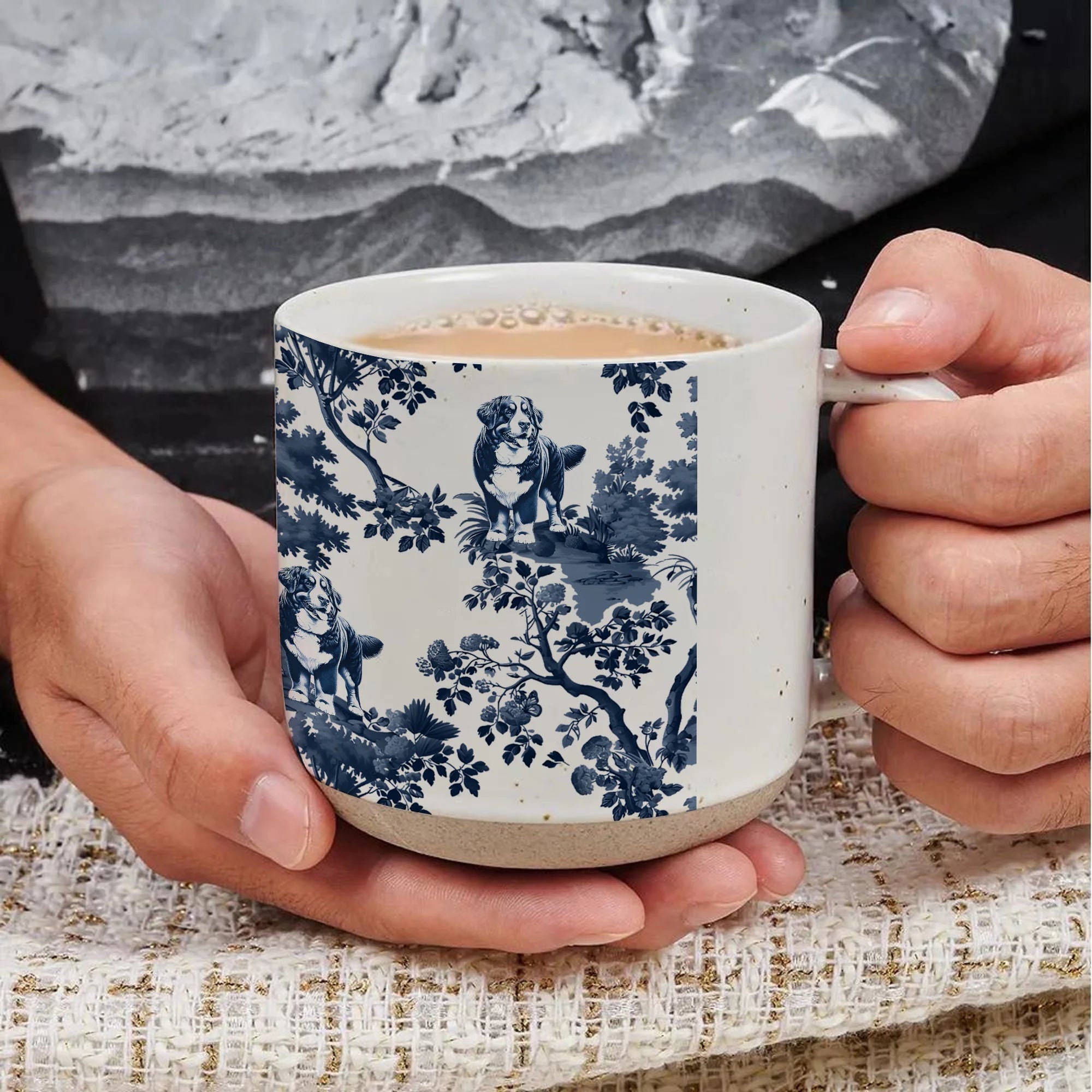 Berner pottery mug Bernese Mountain Dog Throw Gift for Berner Mom Bernese Dog Lover pottery mug