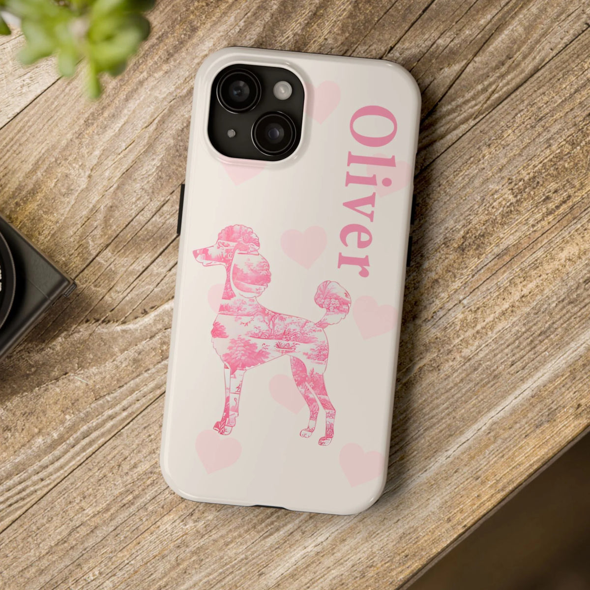 Toile de Juoy Dog iPhone 16 Case | Coquette Phone Case | Magsafe Phone Case | Gift for Mom | Name Phone Case | Standard Poodle Lover Gifts
