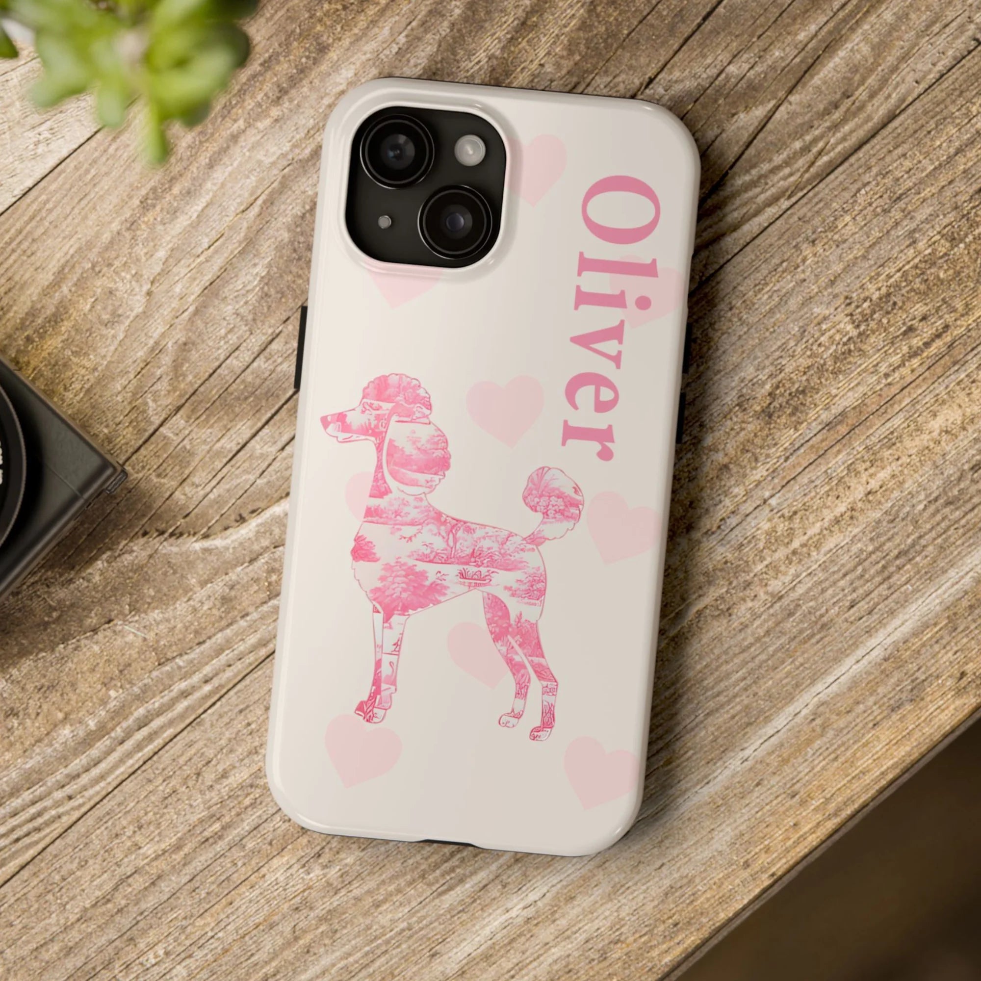 Toile de Juoy Dog iPhone 16 Case | Coquette Phone Case | Magsafe Phone Case | Gift for Mom | Name Phone Case | Standard Poodle Lover Gifts