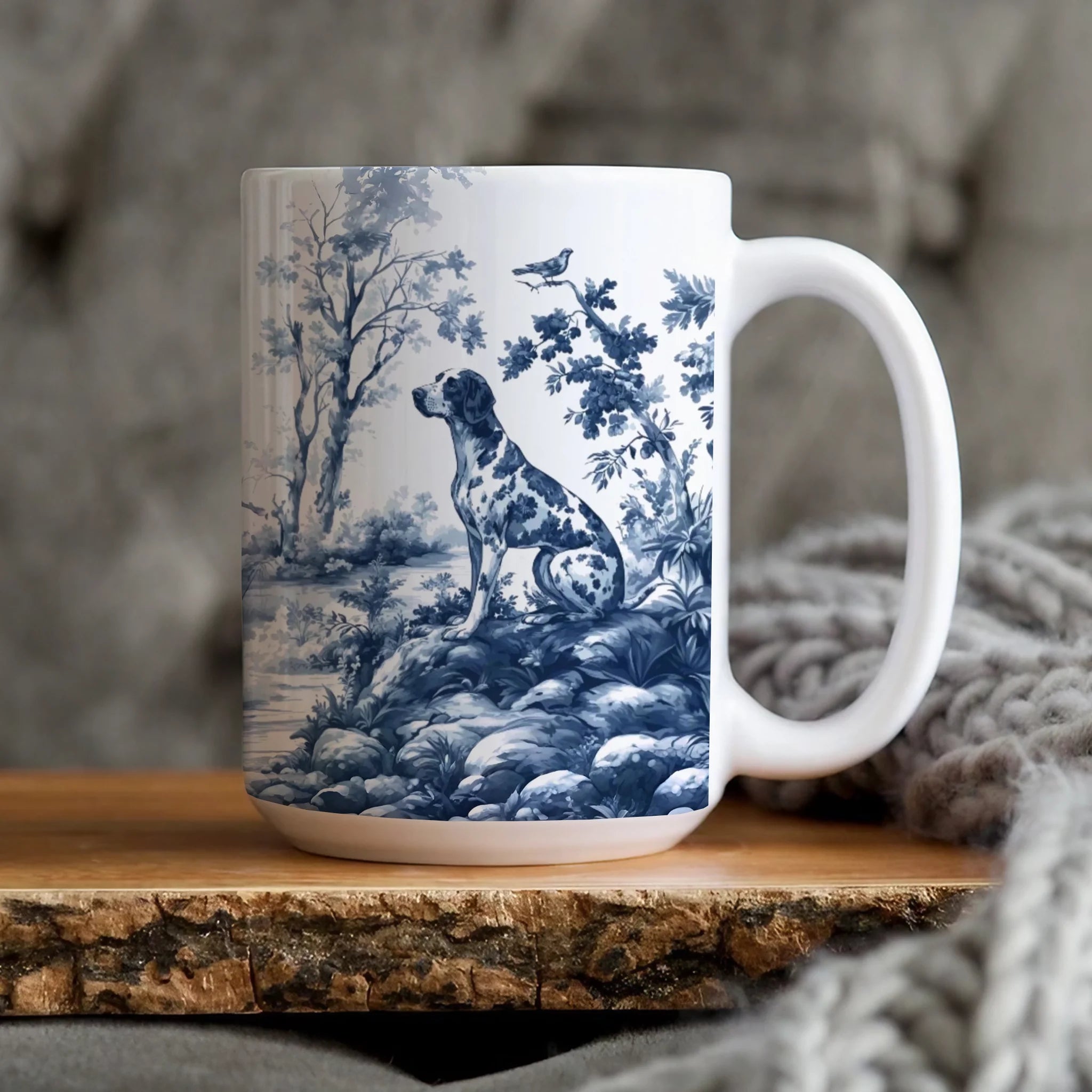 German Shorthaired Pointer Mug, GSP Lover Gift Toile Bird Dog Lover Gift Coffee Cup Pointer Mom Gift, Bird Dog Lover Gift Hunter Dad Gift