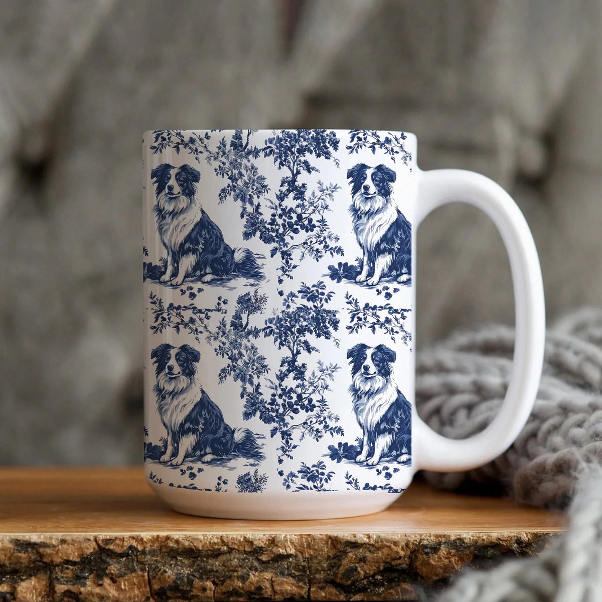 Australian Shepherd French Toile De Jout Mug, Australian Shepherd Mug, Aussie, Australian Shepherd Gift, Aussie mom, Dg mom mug