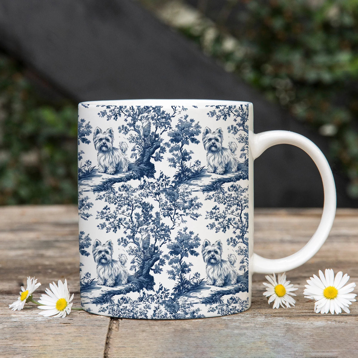 Yorkie French toile de jouy Mug, Yorkie Mug, Yorkie Gifts, Yorkshire terrier, Yorkie mom, Yorkie lover, Dog mom Mug, Yorkie Owner Gift