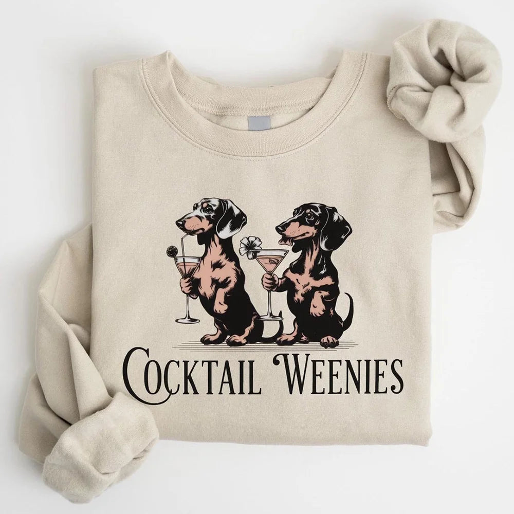Cocktail Weenies Shirt, Funny Dachshund Sweatshirt, Dachshund, Wiener Dog, Doxie, Dachshund Gift, Doxie Mom Tee, Western Dog Sweatshirt