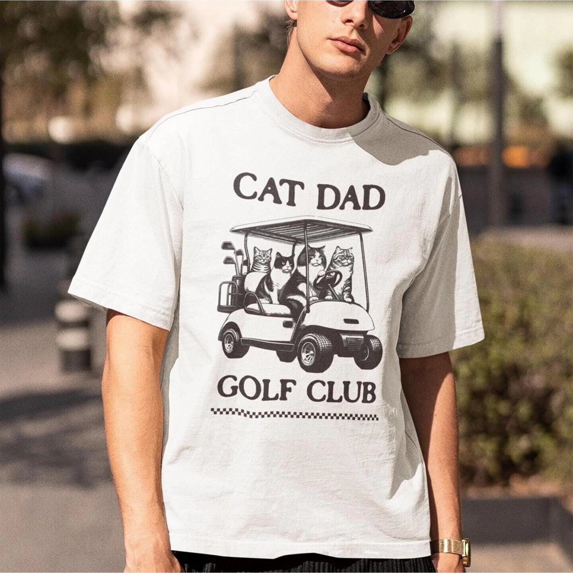 Golf gifts, cat dad, gifts for dad, cat dad T-shirt, golf gifts for men, funny golf gifts, golf shirt, cat dad shirt, fathers day, christmas