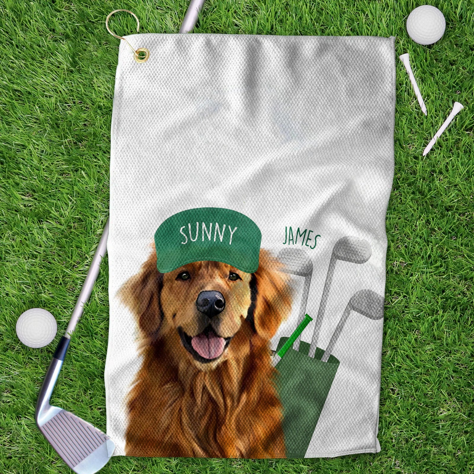 Personalized Dog Photo Golf Towel Personalized Pet Golf Towel Cat Golf Towels Dog Towel Custom Cat Towel Dog Lover Memorial Gift Pet Loss Keepsake
