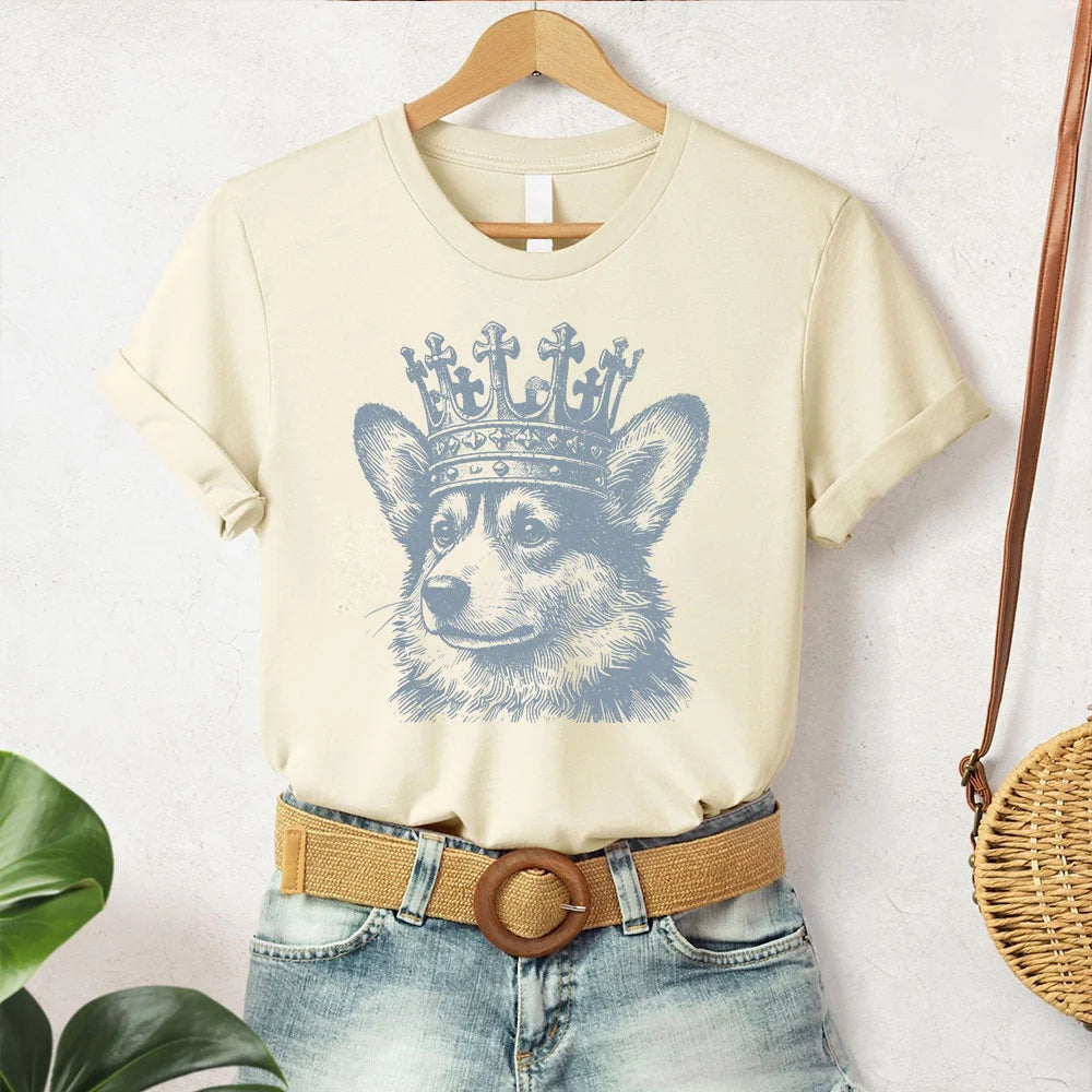 Corgi Shirt, King Corgi Tee, Vintage Dog Shirt, Crown Corgi T-shirt, Dog Mom, Dog Dad, Dog Shirt, Funny Dog TShirt