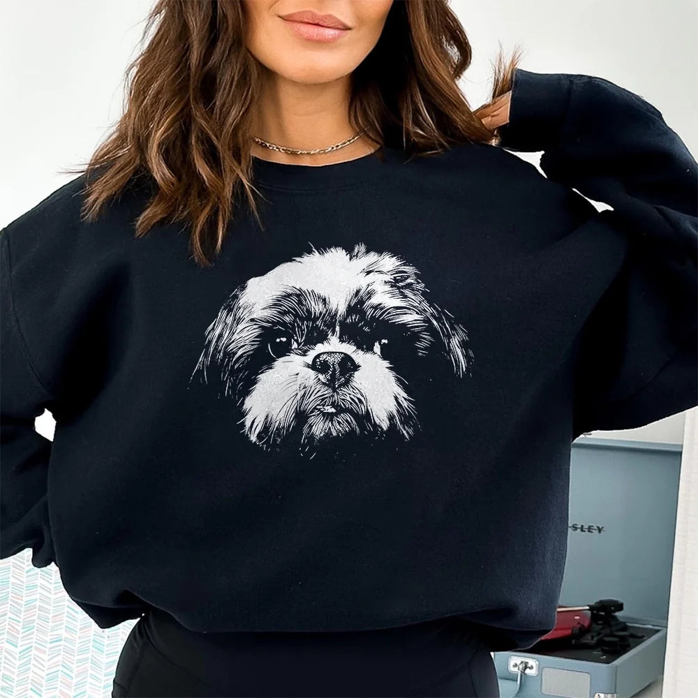 Shih Tzu Sweatshirt, Cute Shih Tzu Silhouette Shirt, Shihtzu Sweatshirt, Shih Tzu Shirt, Shih Tzu, Gift for Shih Tzu Owner
