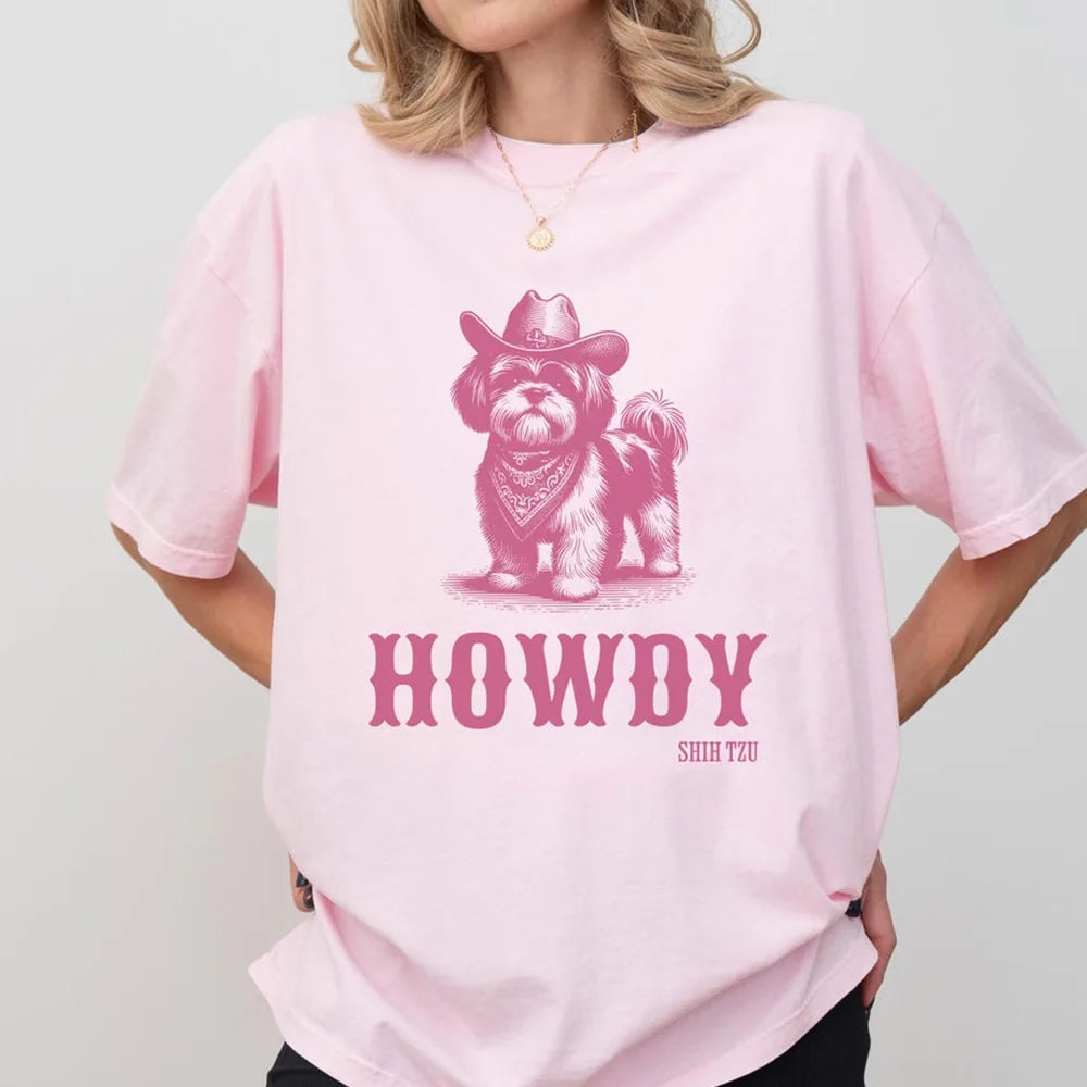 Howdy Shih tzu T-Shirt, Shih tzu, Shih tzu gift, Shih tzu shirt, Shih tzu mom, Shih tzu Dog mom, Shih tzu dog, Dog western
