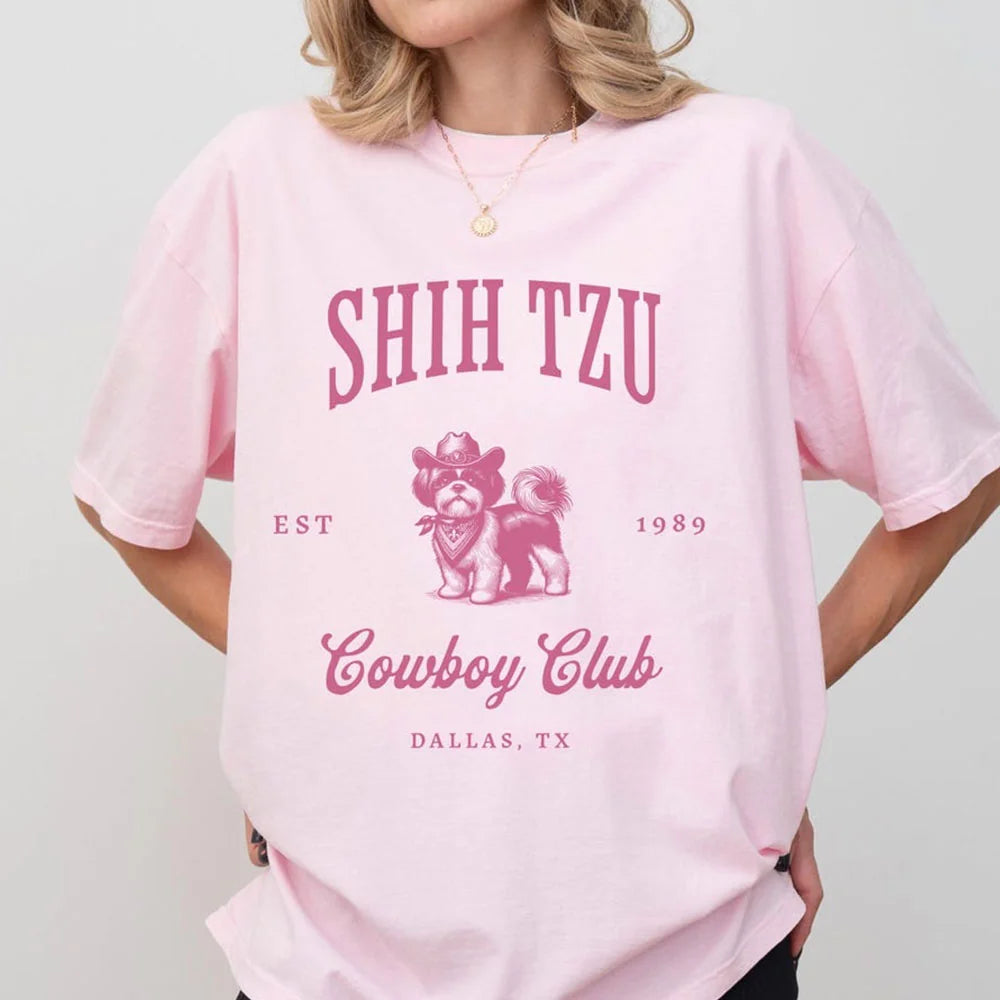 Shih tzu Cowboy Club T-Shirt, Shih tzu, Shih tzu gift, Shih tzu shirt, Shih tzu mom, Shih tzu sweater, Dog mom, Shih tzu dog, Dog western