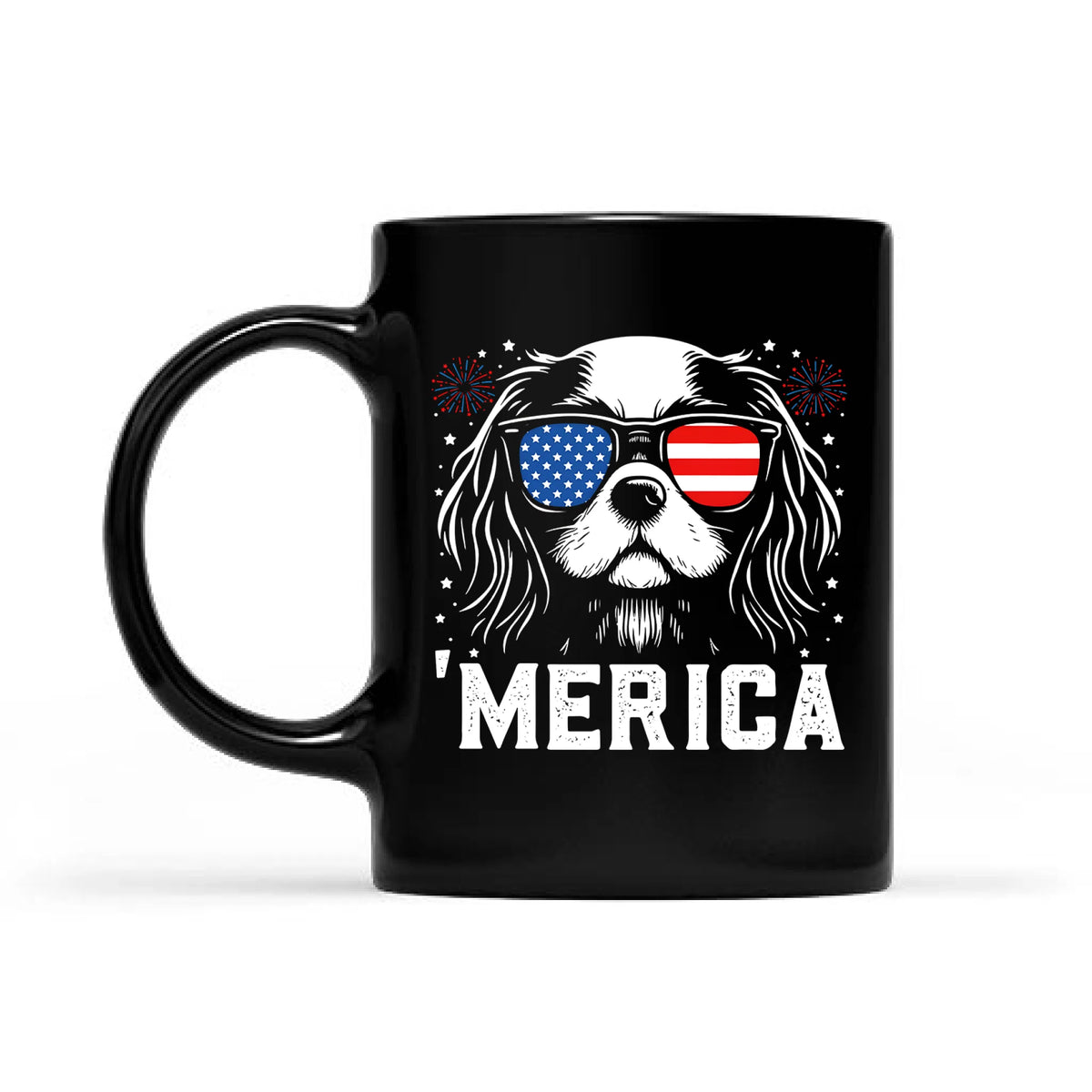 Cavalier King Charles 'Merica Mug | 4th of July Dog Lover Gift | Patriotic Cavalier Coffee Cup | USA Dog Mom Mug | Cavalier Tea Cup