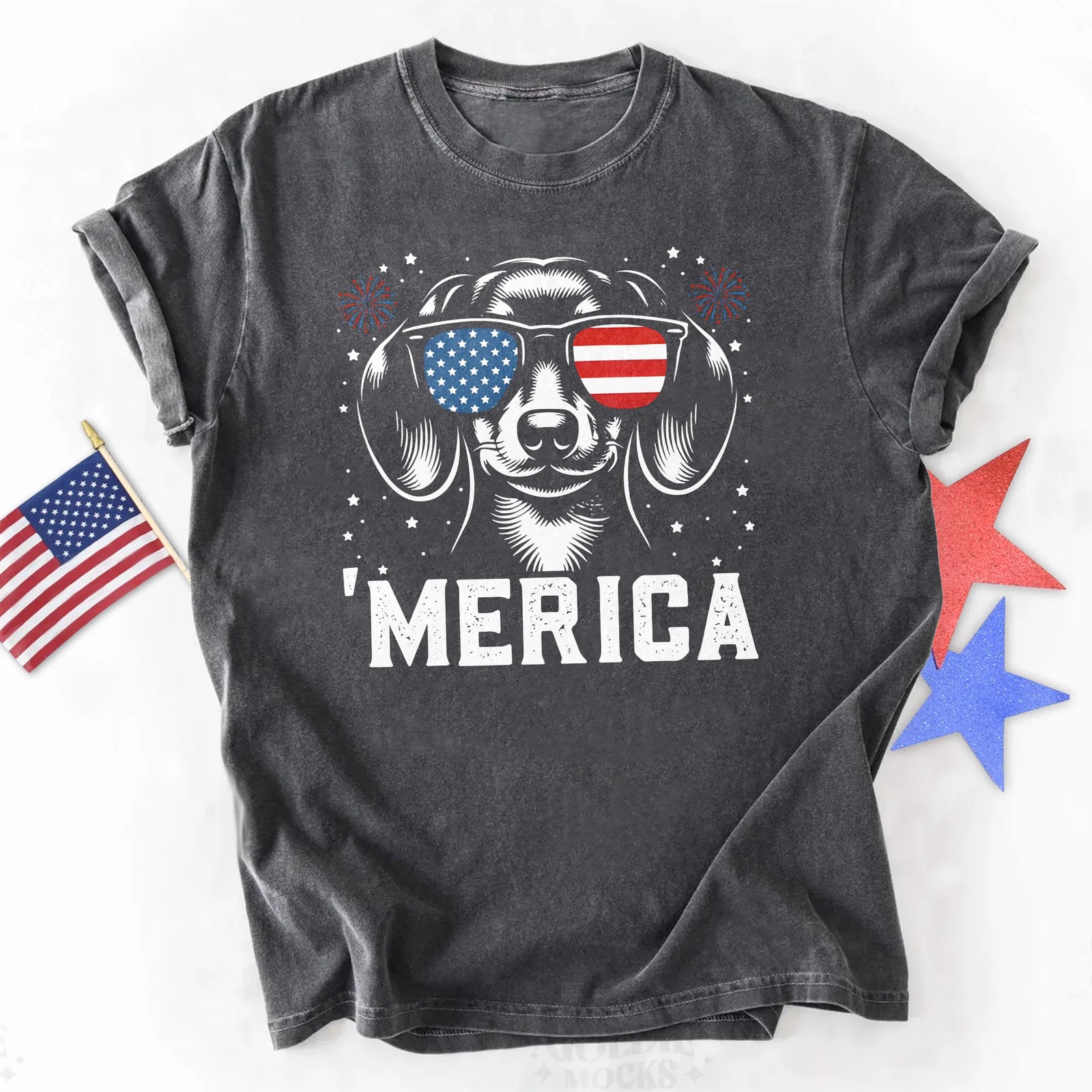 Dachshund 'Merica T-Shirt | 4th of July Dachshund Tee | Patriotic Dachshund Shirt | USA Dog Lover Gift | Dachshund Mom Gift
