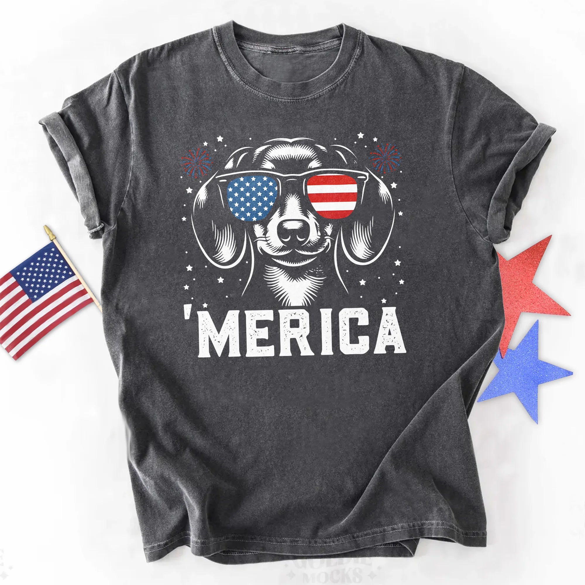 Dachshund 'Merica T-Shirt | 4th of July Dachshund Tee | Patriotic Dachshund Shirt | USA Dog Lover Gift | Dachshund Mom Gift