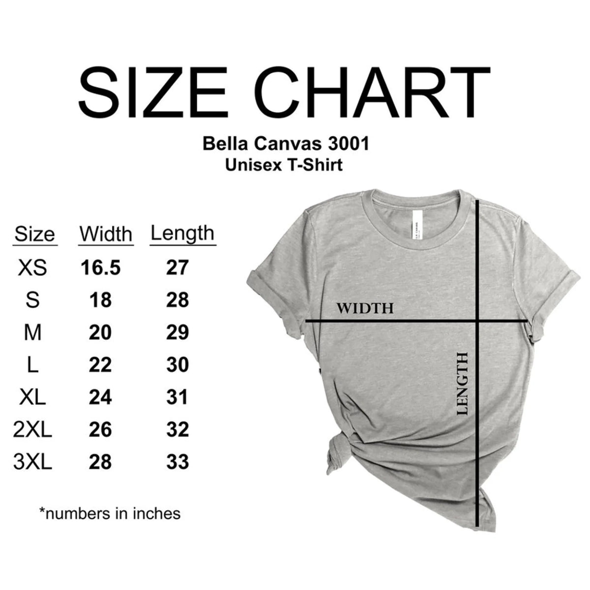 size chart Bella