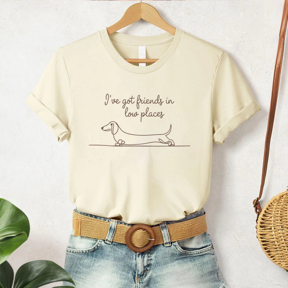 Dachshund Friends in Low Places T-shirt