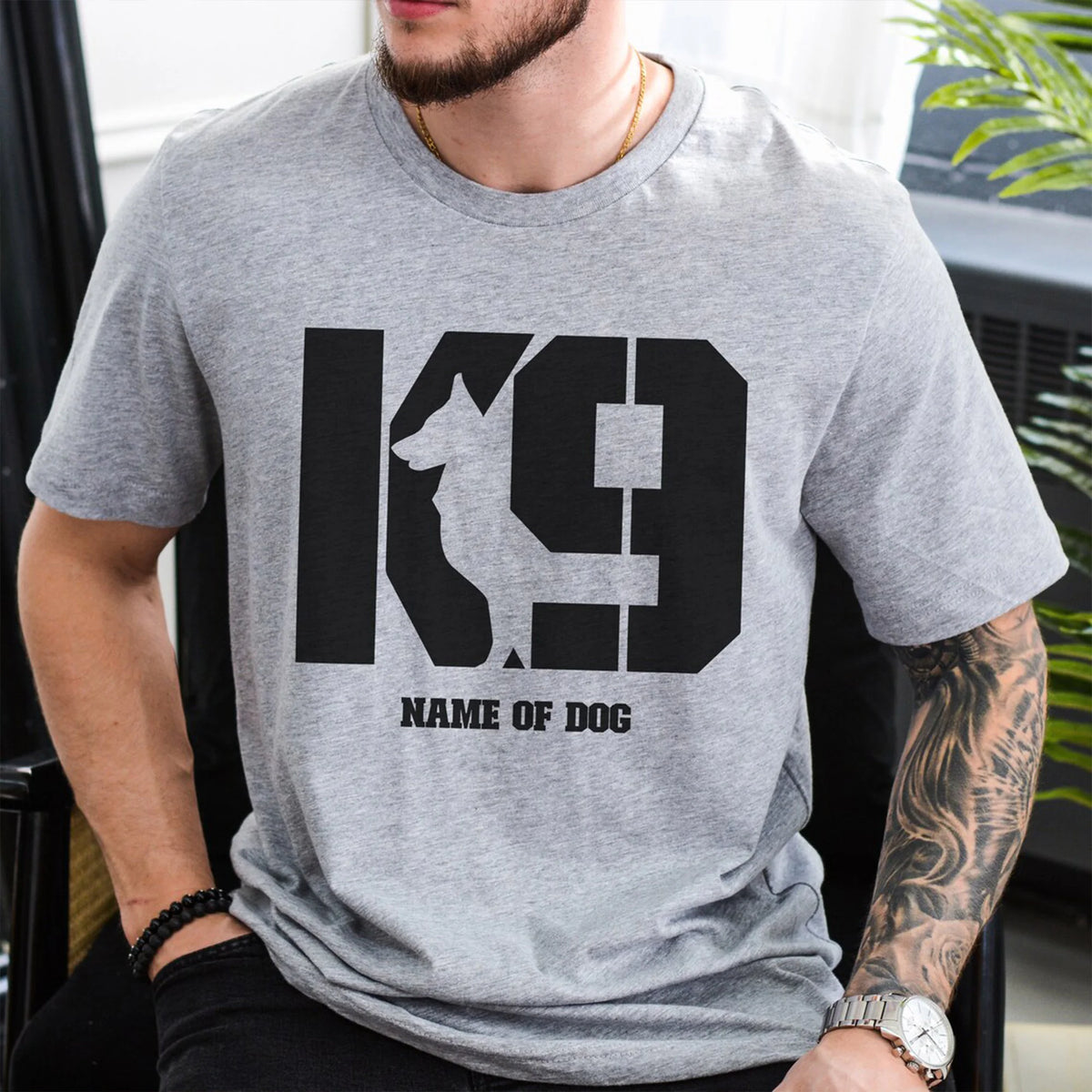 K9 Police Dog Personalized Sweater, Custom K9 Officer Gift, German Shepherd Owner T-Shirt, Dog Handler Present, Retired Police Officer Gift