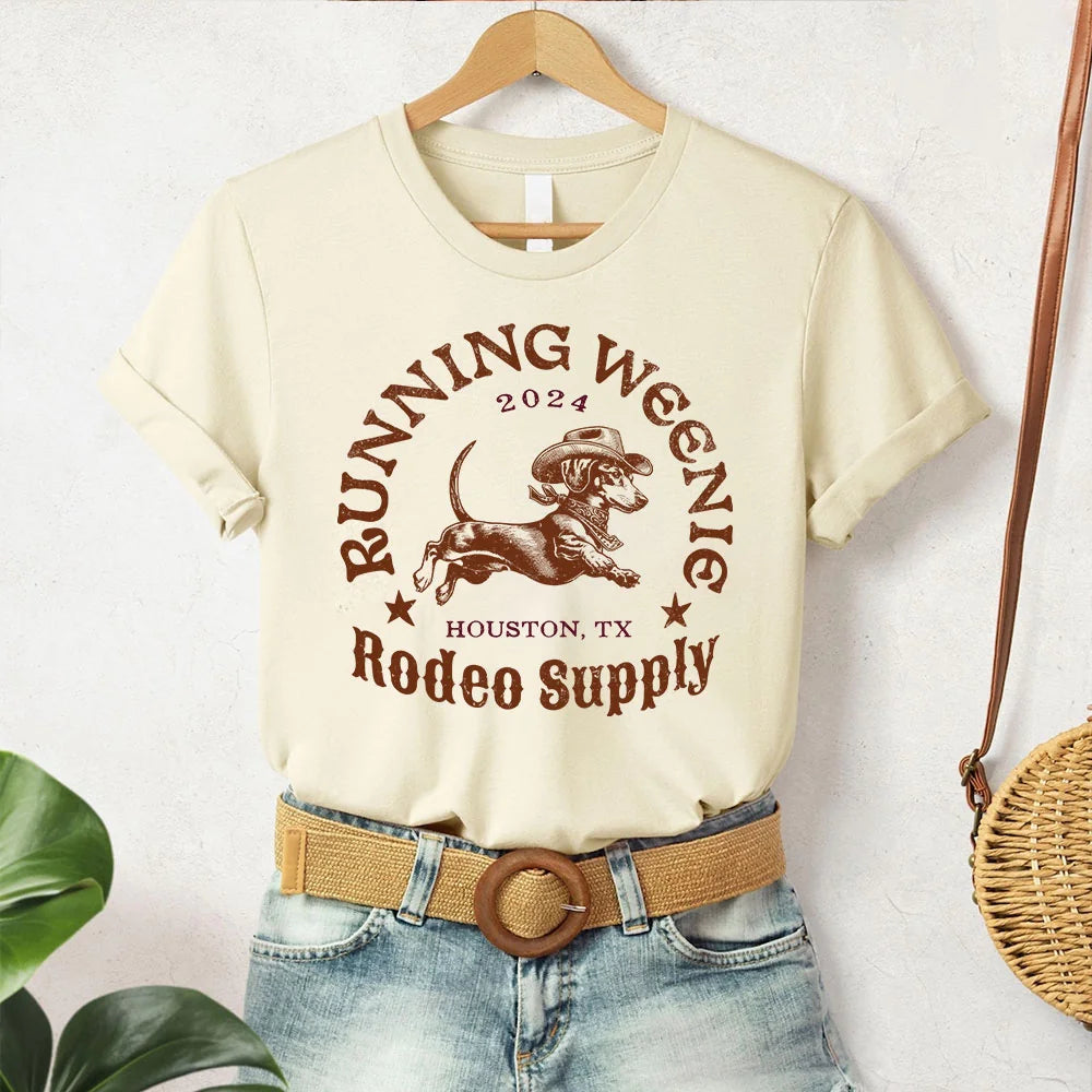 Custom Cowboy Weiner Dog Shirt, Dachshund T-Shirt, Dachshund Gifts, Western Rodeo Dog Shirt, Doxie Dachshund Mom Gift