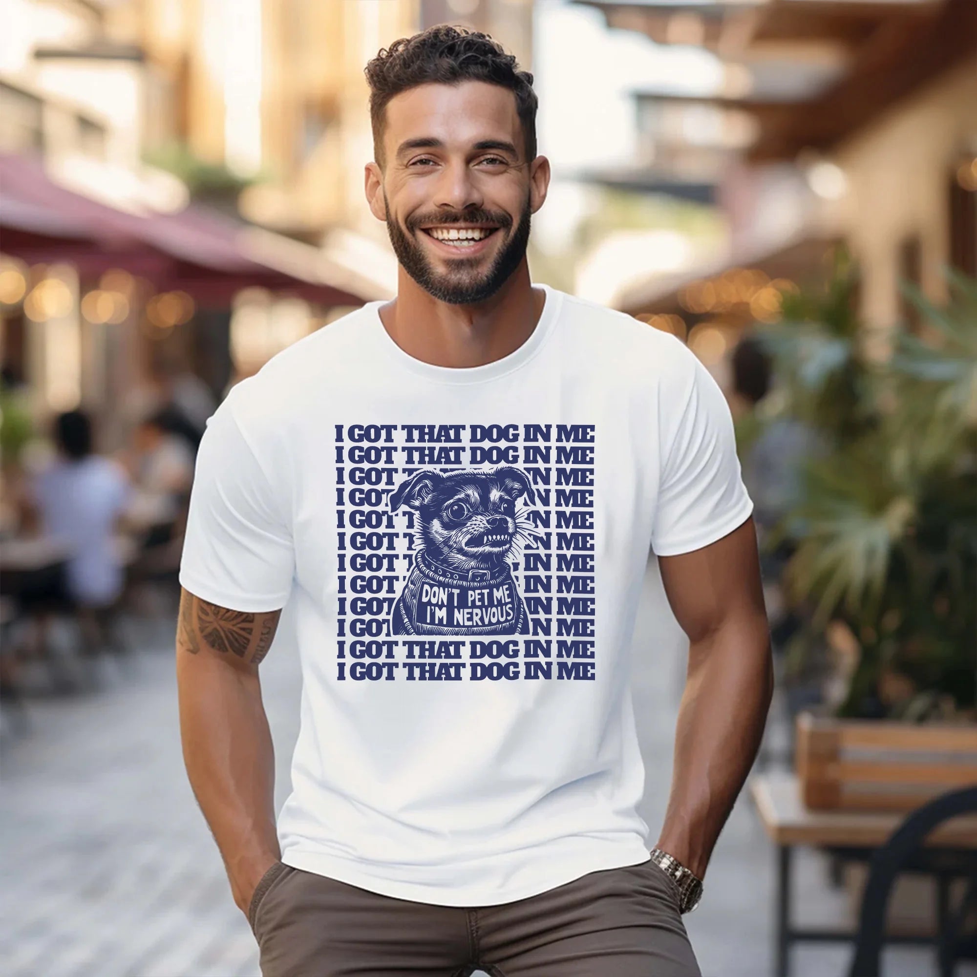 I Got That NERVOUS Dog in Me Funny T-Shirt, Chihuahua Anxious, Mental Health Humor Gift, Social Anxiety, Anti-Social Shirt, Comfort Colors