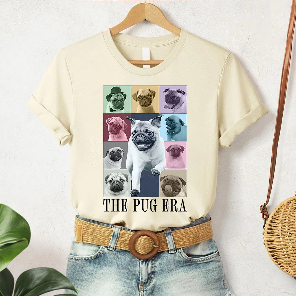 Personalized Pug Era Shirt – Custom Pug Mom T-Shirt with Text – Cute Dog Lover Gift, Personalized Pug Tee, The Pug Era Top
