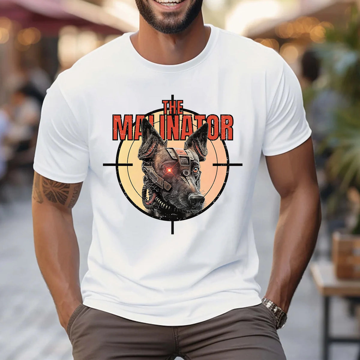 Unleash Your Morale with the Fur Missile Unisex T-Shirt: The Malinator Belgian Malinois - Perfect Gift for K9 Handlers and Dog Owners - Bork