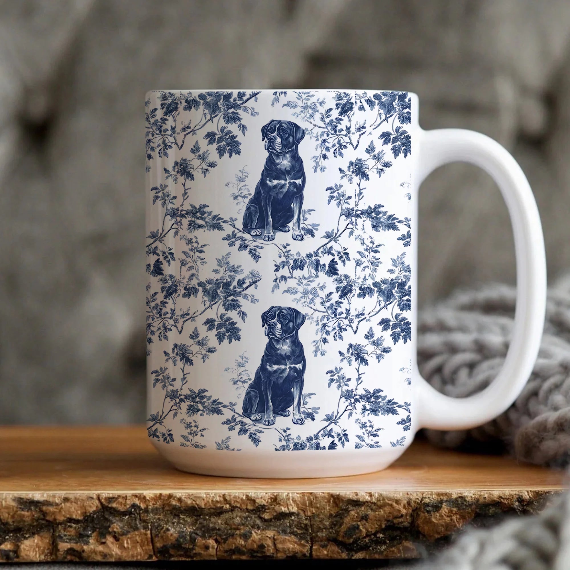 Rottweiler French Toile De Jouy Mug, Rottweiler Mug, Rottweiler, Rottweiler dog, Rottweiler mom, Rottweiler owner Mugs,Rottweiler lover Gift
