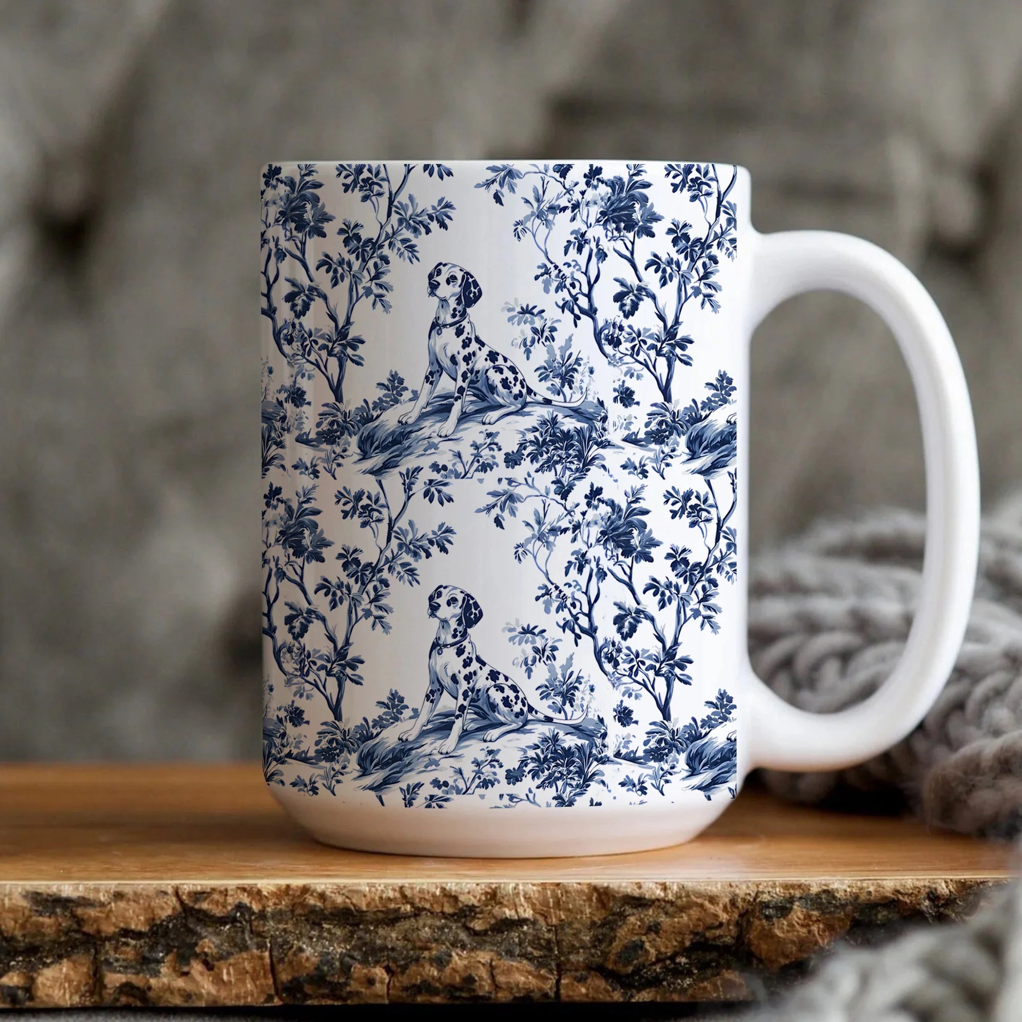 Dalmatian French Toile De Jouy Mug, Dalmatian Mug, Dalmatian gift, Dalmatian dog, Dalmatian mom, Dalmatian lover Gift, Dalmatian