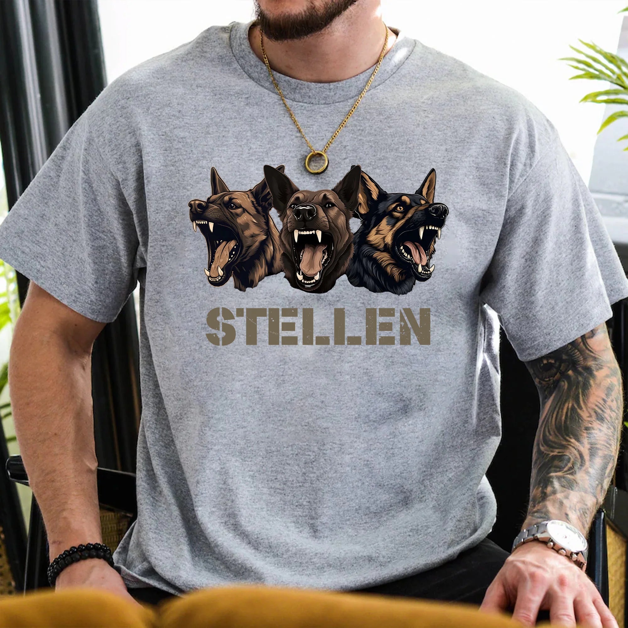 Bark Bite Working Dog T-Shirt German Shepherd Belgian Malinois Mal Dutch Gsd Bitework PSA IGP IPO Ringsport Stellen Gib Laut Watch K9