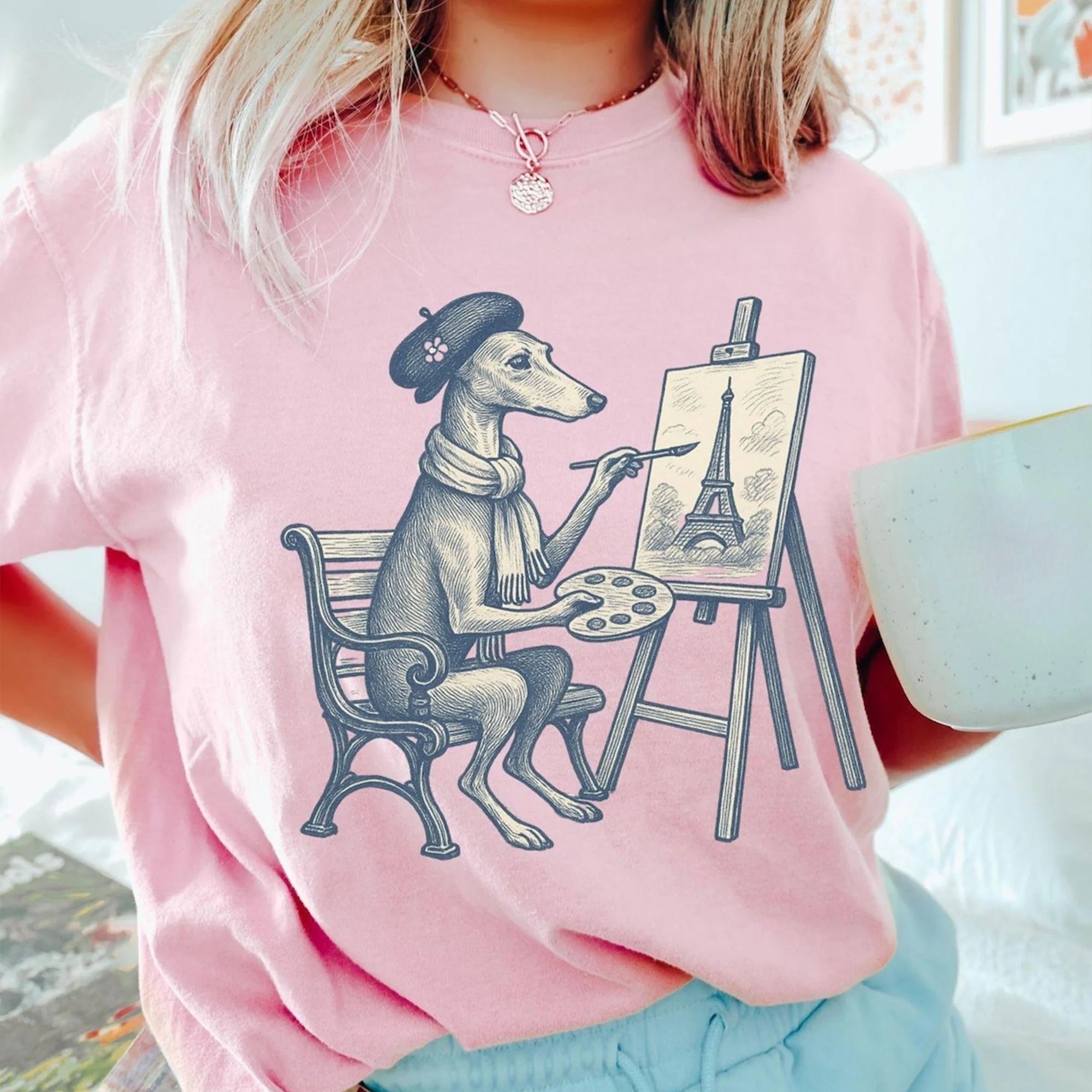 Comfort Colors® Whippet Vintage T-Shirt, Vintage Italian Greyhound Shirt, Greyhound Shirt, Funny Whippet Shirt, Italian Greyhound Gift, Funny