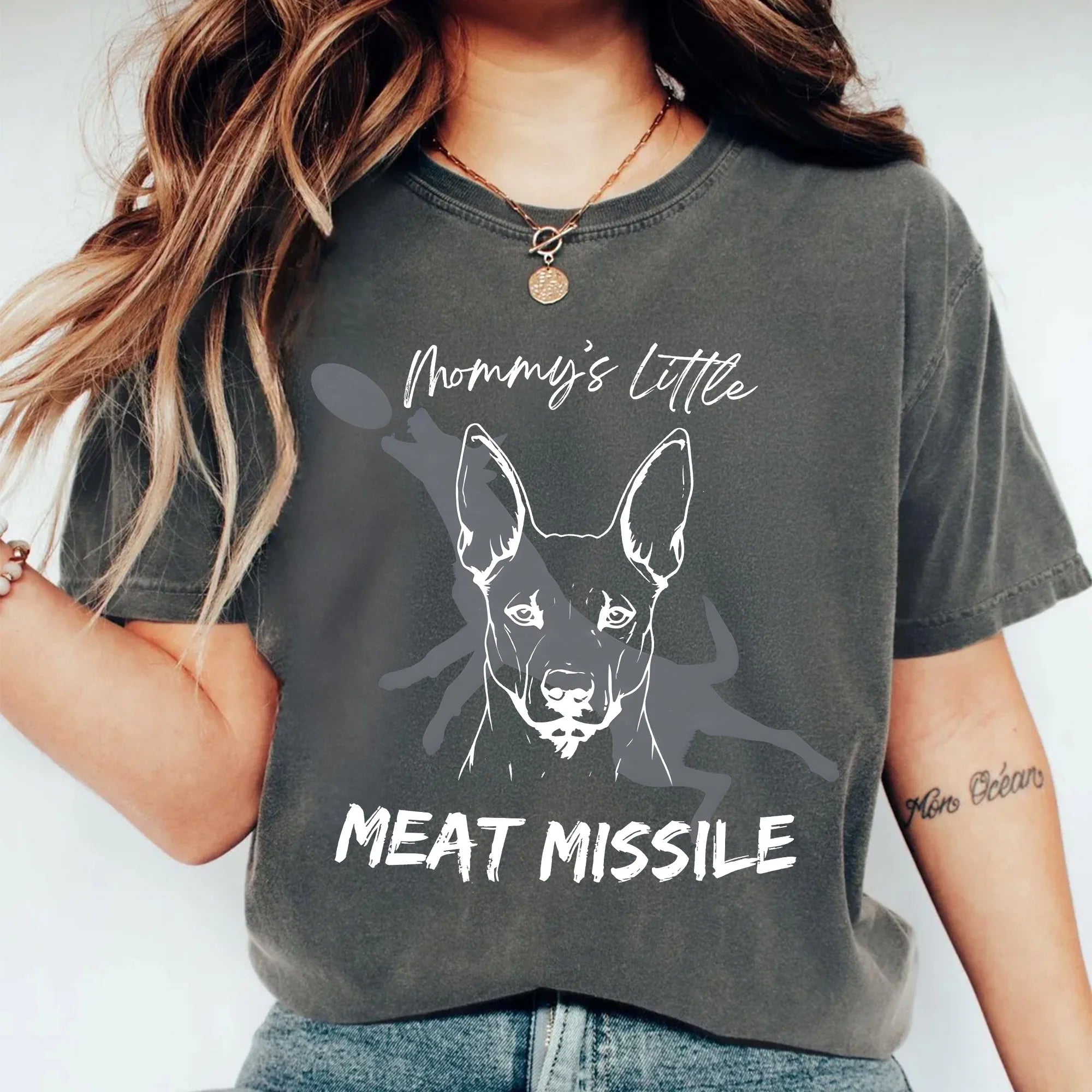 Belgian Malinois T-shirt, Mommy's Little Meat Missile, Athletic Wolf Dog, Working K9, Military/Police Dog, Unisex Jersey Short Sleeve Tee