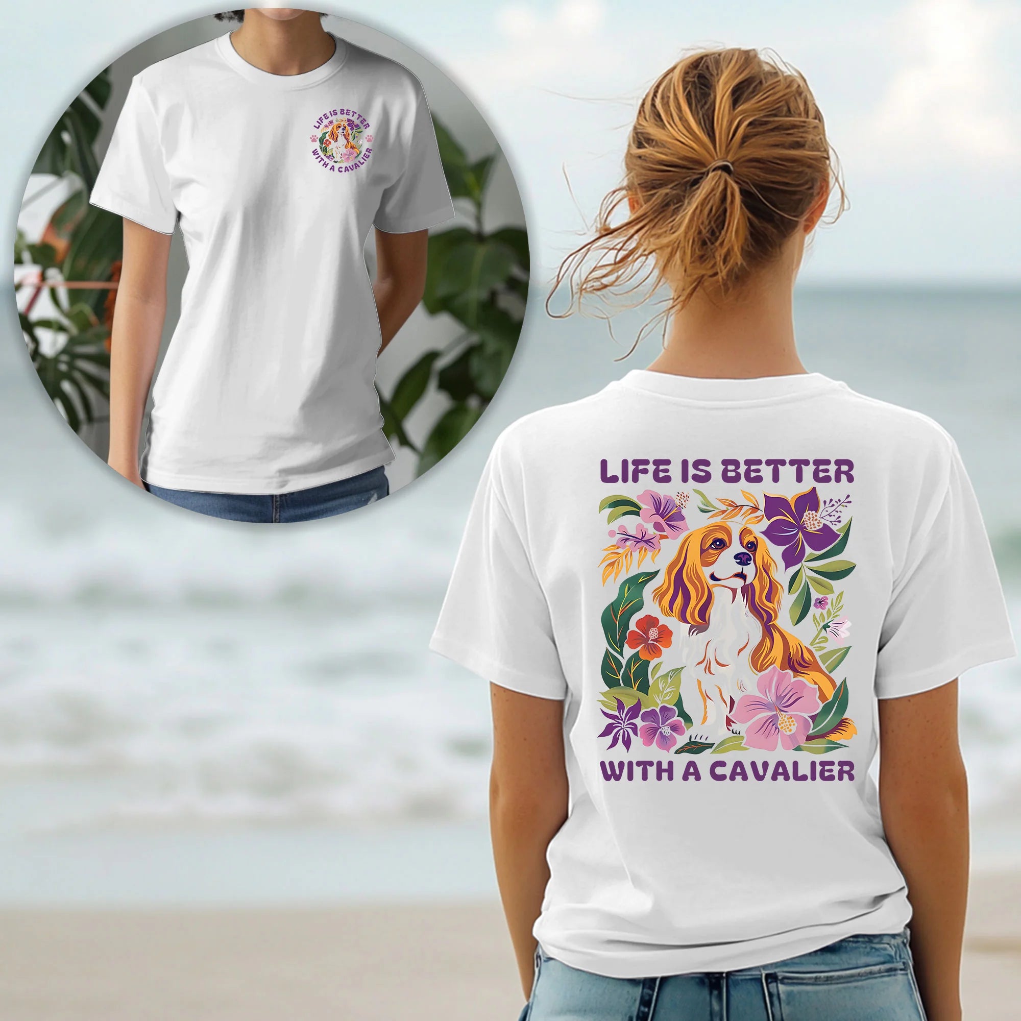 Life Is Better With A Cavalier Comfort Colors Shirt, Cavalier King Charles Spaniel Shirt, Dog Mom T-Shirt, Dog Lover Gift, Dog Owner Gifts