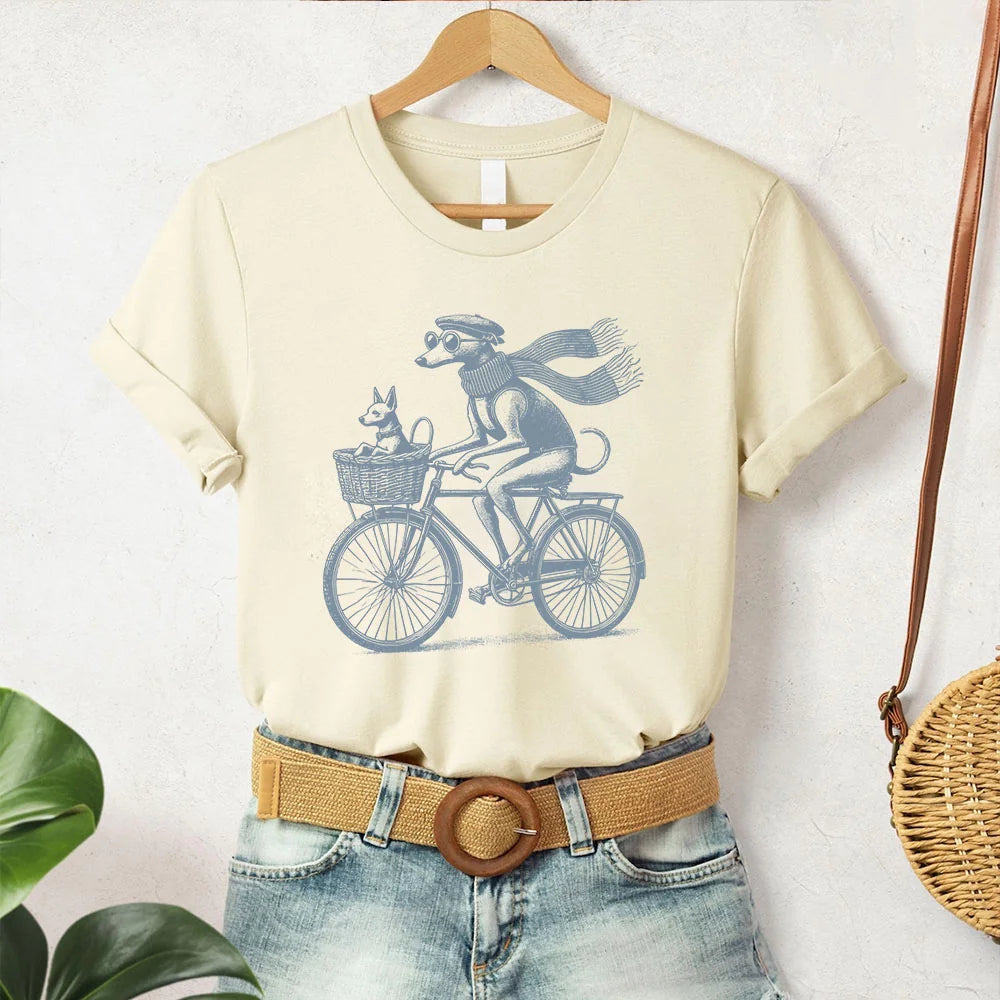 Greyhound, Whippet Shirt, Iggy Bike, Vintage Dog Shirt, Funny Dog TShirt, Greyhound Bicycle, Cycling Whippet T-Shirt, Iggy Mom, Whippet Dad