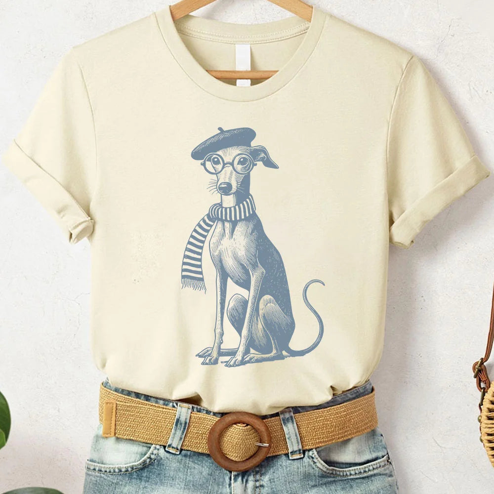 Italian Greyhound, Whippet Shirt, French Dog, Vintage Dog TShirt, Iggy Mom, Funny Dog Shirt, Greyhound Gift, Paris France Beret Sweatshirt