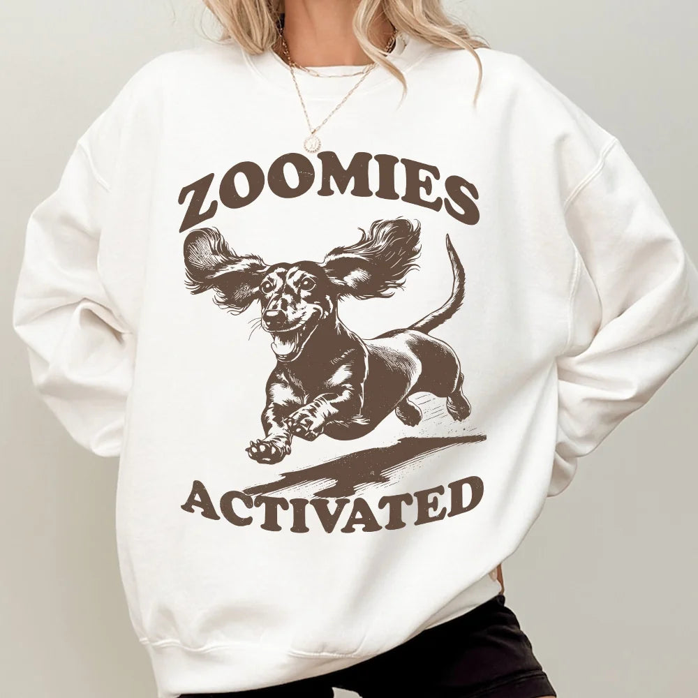 Funny Dachshund Sweatshirt – Dog Mom Gift, Doxie Lover Crewneck, Dog Dad Sweatshirt, Wiener Dog Clothing, Vintage Dog Lover Gift, Dog gifts