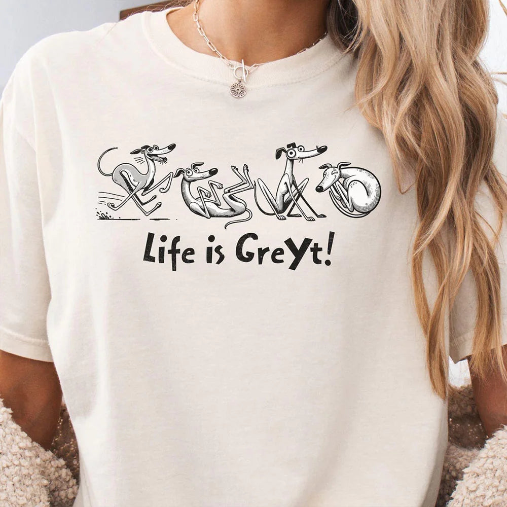 Greyhound Mom T-Shirt - Fun Greyhound Dog Lover Shirt, Dog Mom Gift, Whippet shirt, Dog Graphic Tee for Greyhound Fans, Comfort Colors